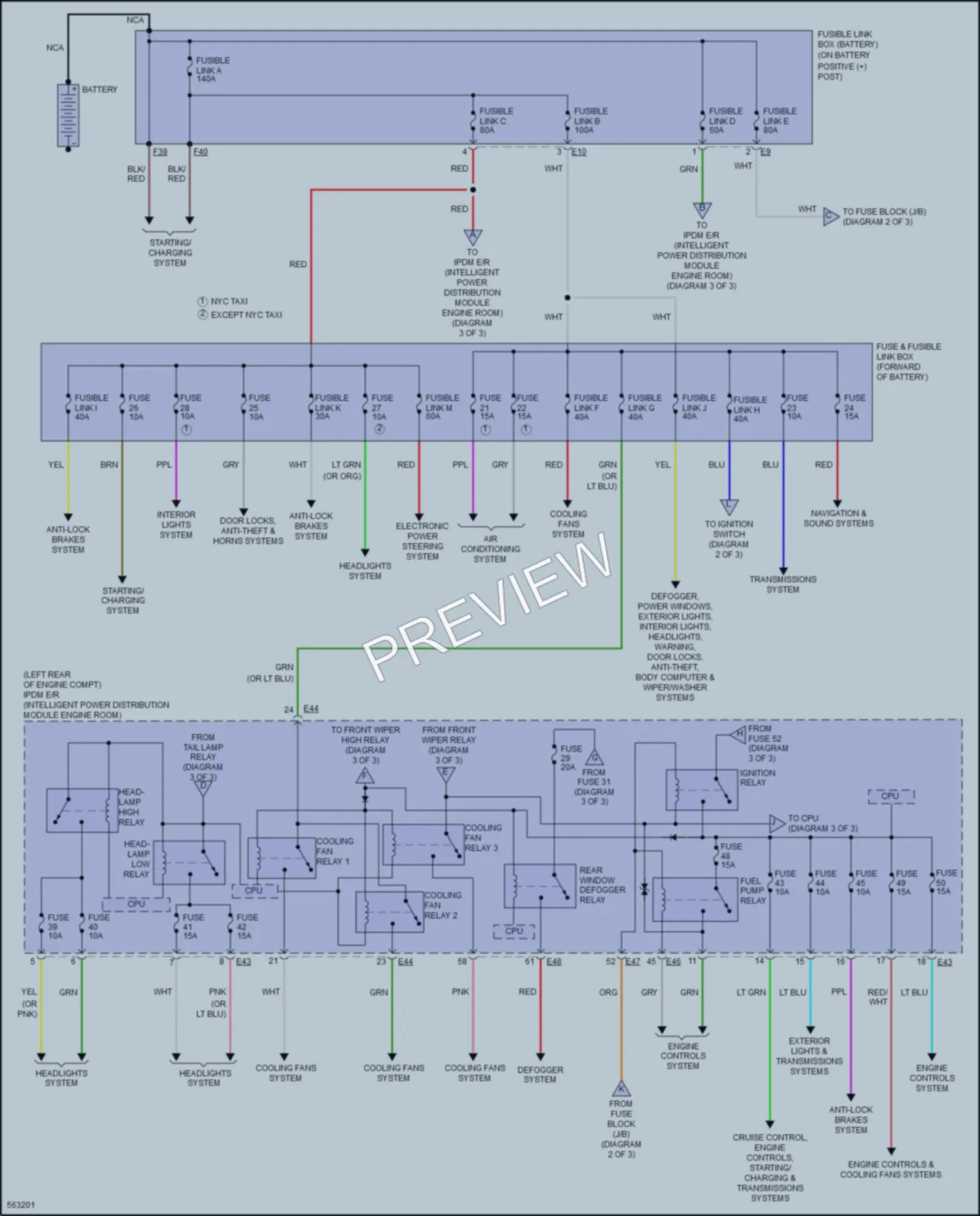 2017 Nissan NV200 Power Distribution wiring diagram preview