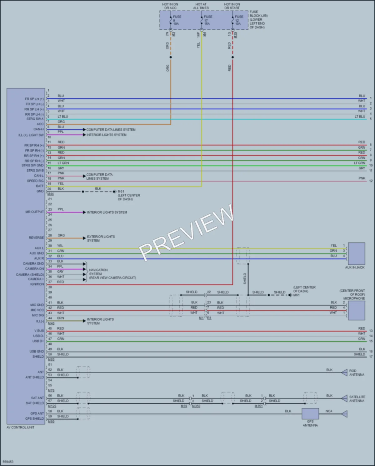 2017 Nissan NV2500HD Navigation wiring diagram preview
