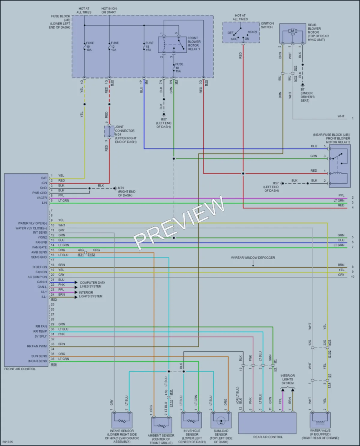 2017 Nissan NV3500HD Air Conditioning wiring diagram preview