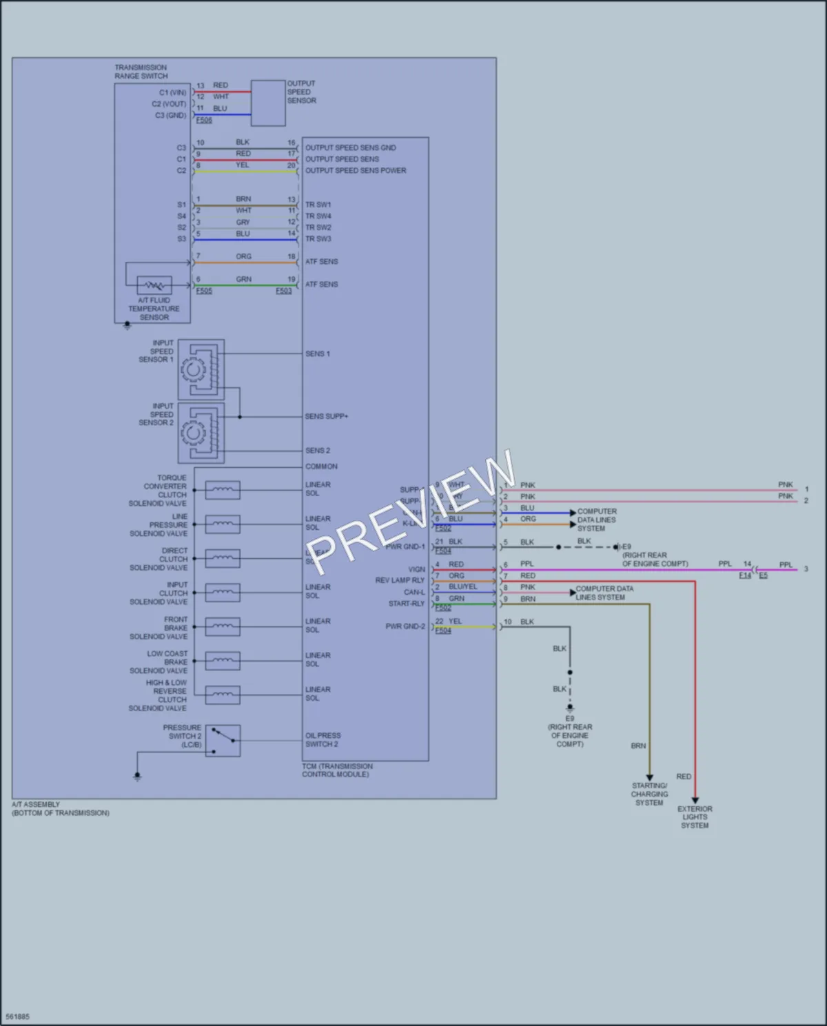 2017 Nissan NV3500HD Transmission wiring diagram preview