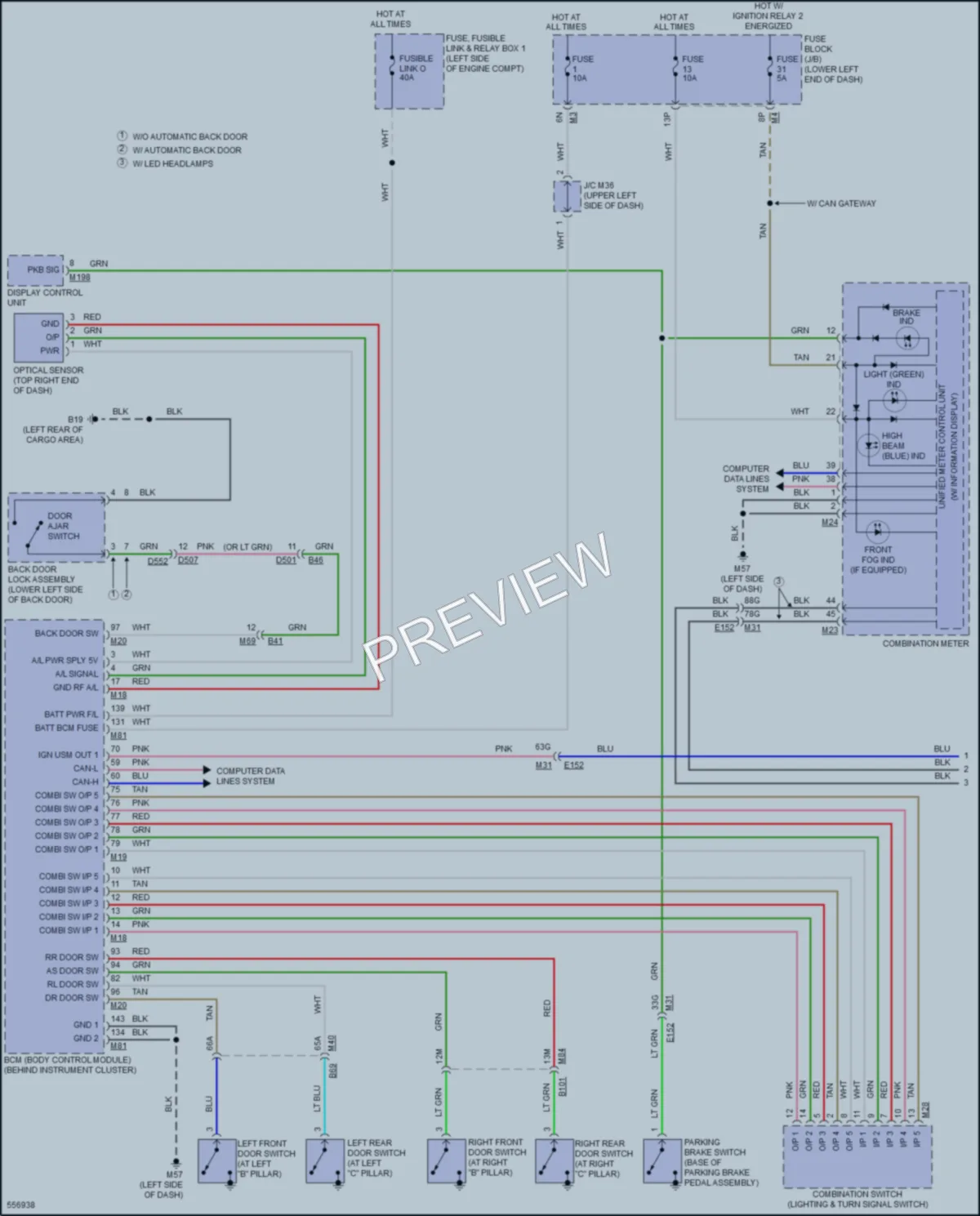 2017 Nissan Pathfinder Headlights wiring diagram preview