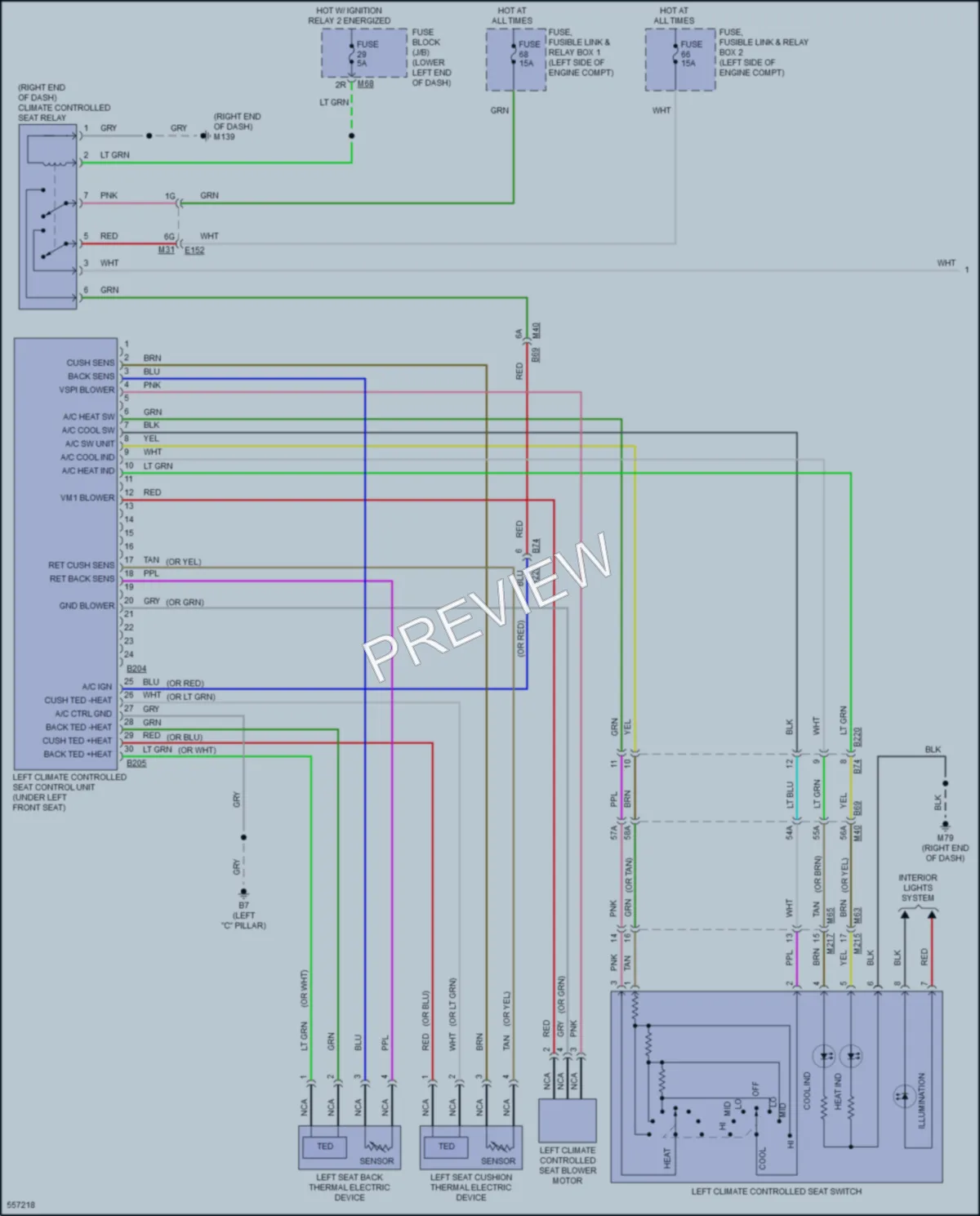 2017 Nissan Pathfinder Power Seats wiring diagram preview