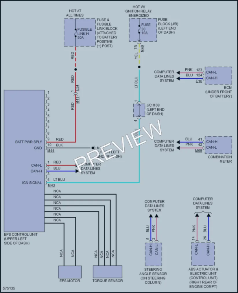 2017 Nissan Qashqai Electronic Power Steering wiring diagram preview