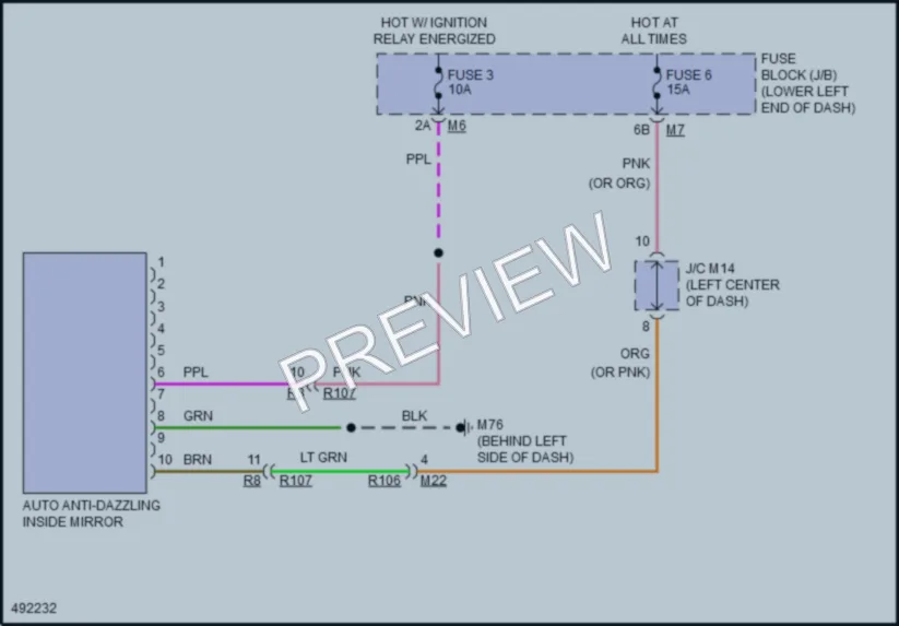 2017 Nissan Quest Power Mirrors wiring diagram preview
