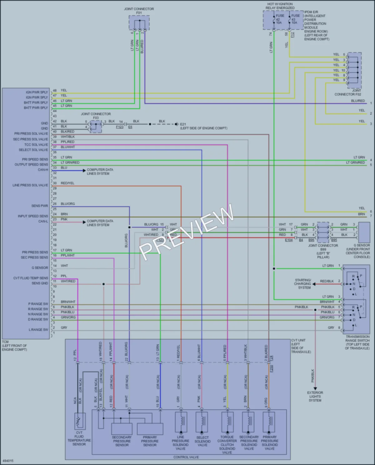 2017 Nissan Quest Transmission wiring diagram preview