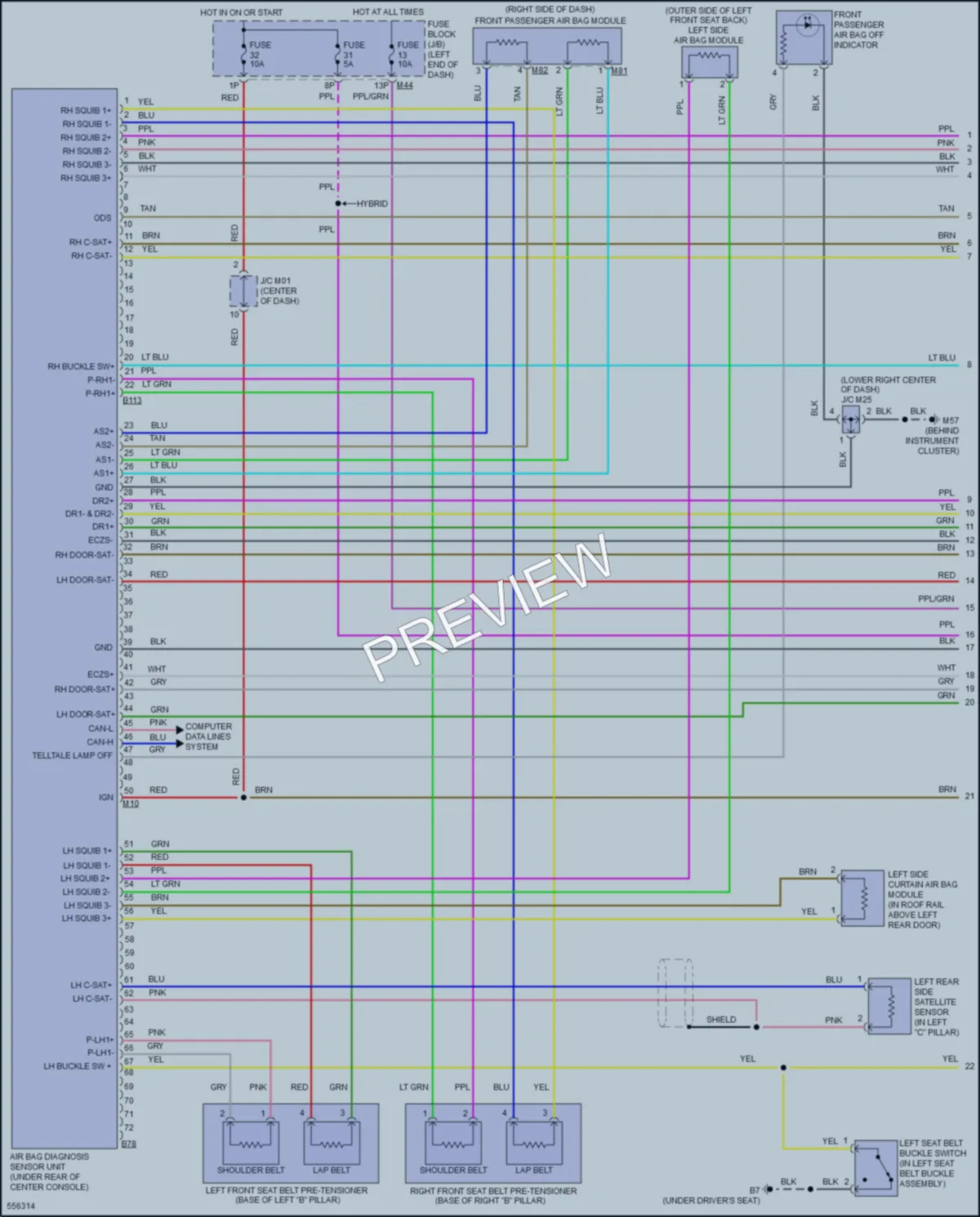 2017 Nissan Rogue Supplemental Restraints wiring diagram preview