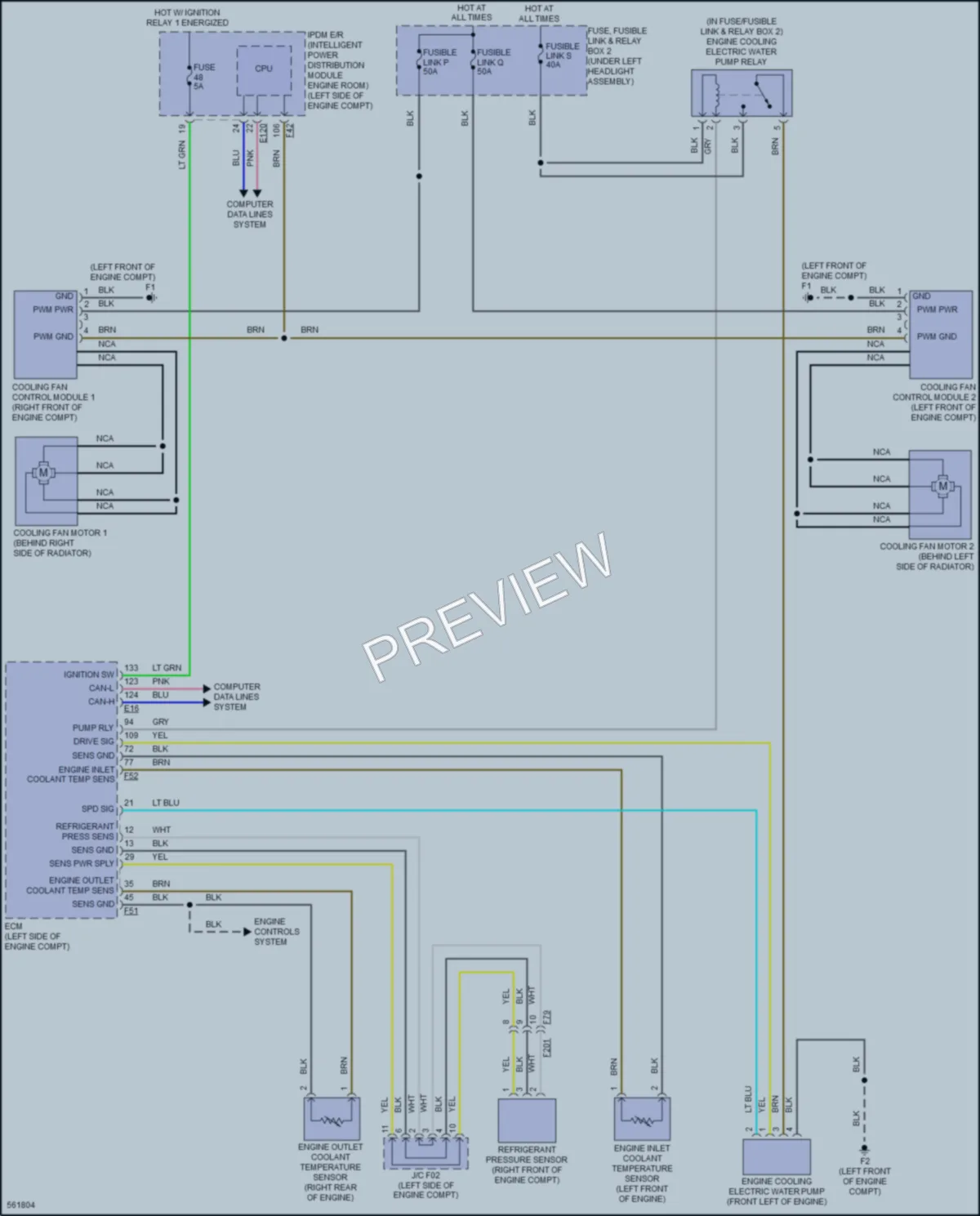 2017 Nissan RogueHybrid Cooling Fan wiring diagram preview