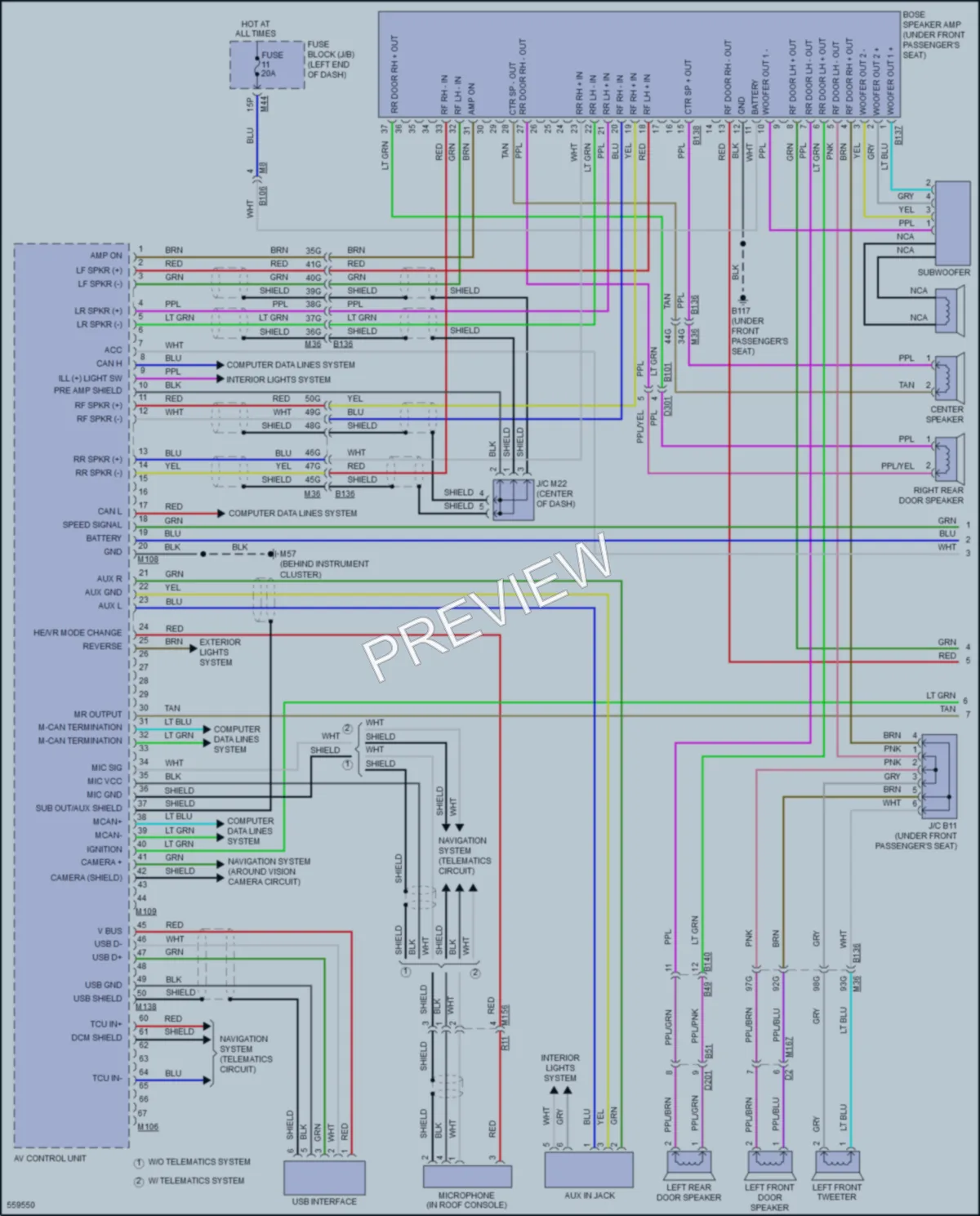 2017 Nissan RogueHybrid Radio wiring diagram preview