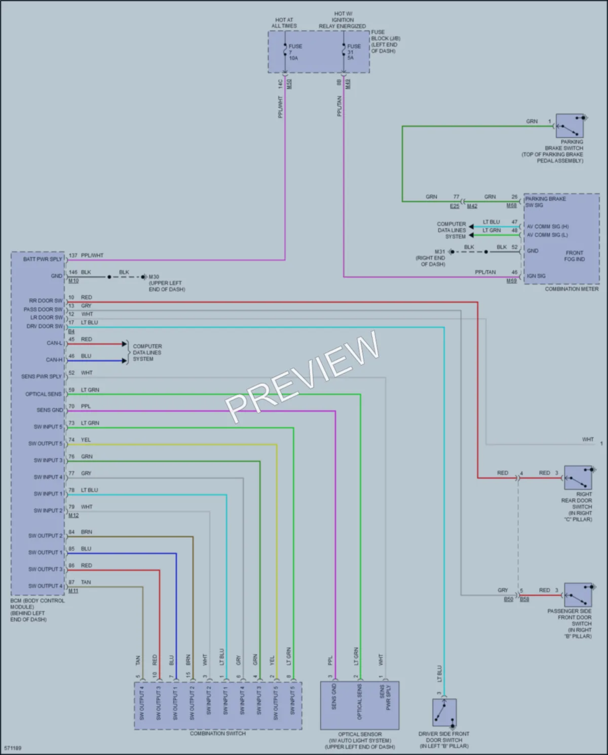 2017 Nissan RogueSport Headlights wiring diagram preview