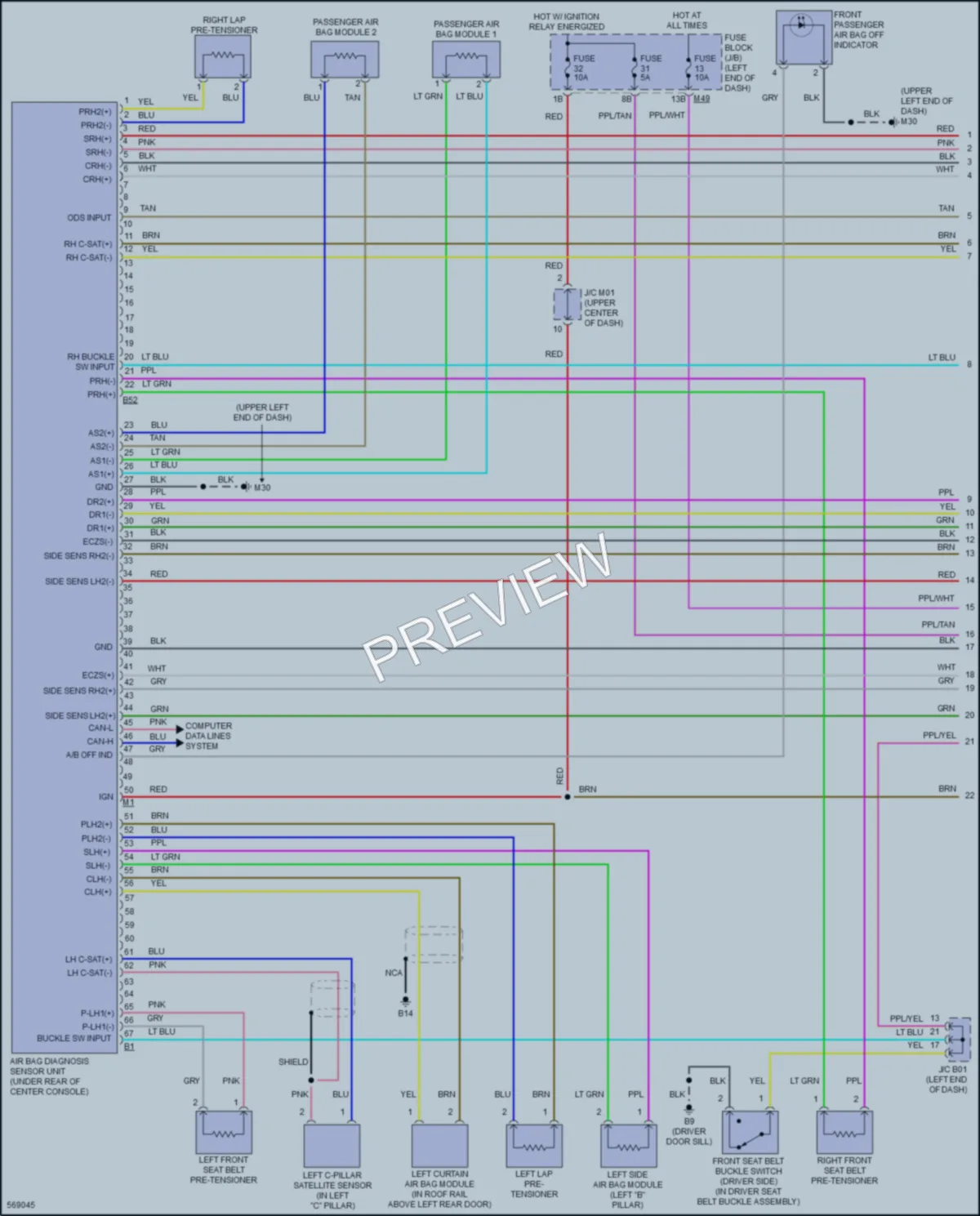 2017 Nissan RogueSport Supplemental Restraints wiring diagram preview