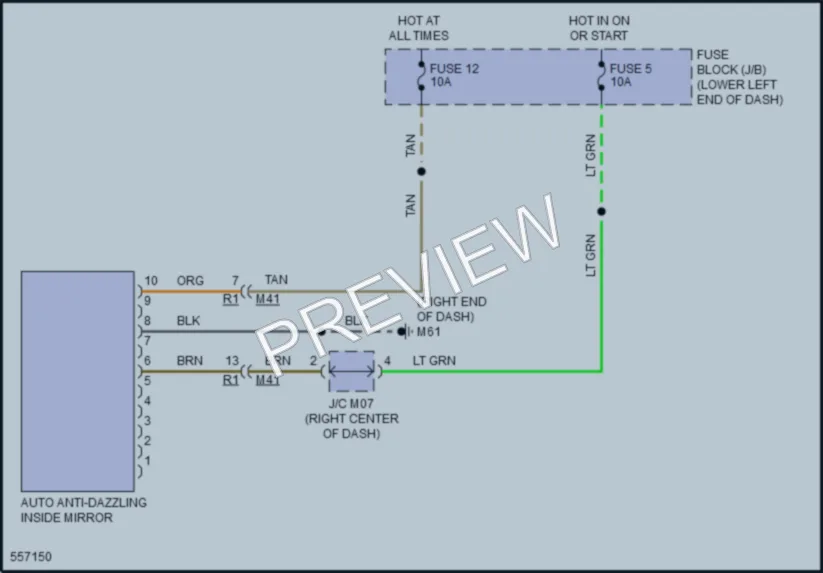 2017 Nissan Sentra Power Mirrors wiring diagram preview