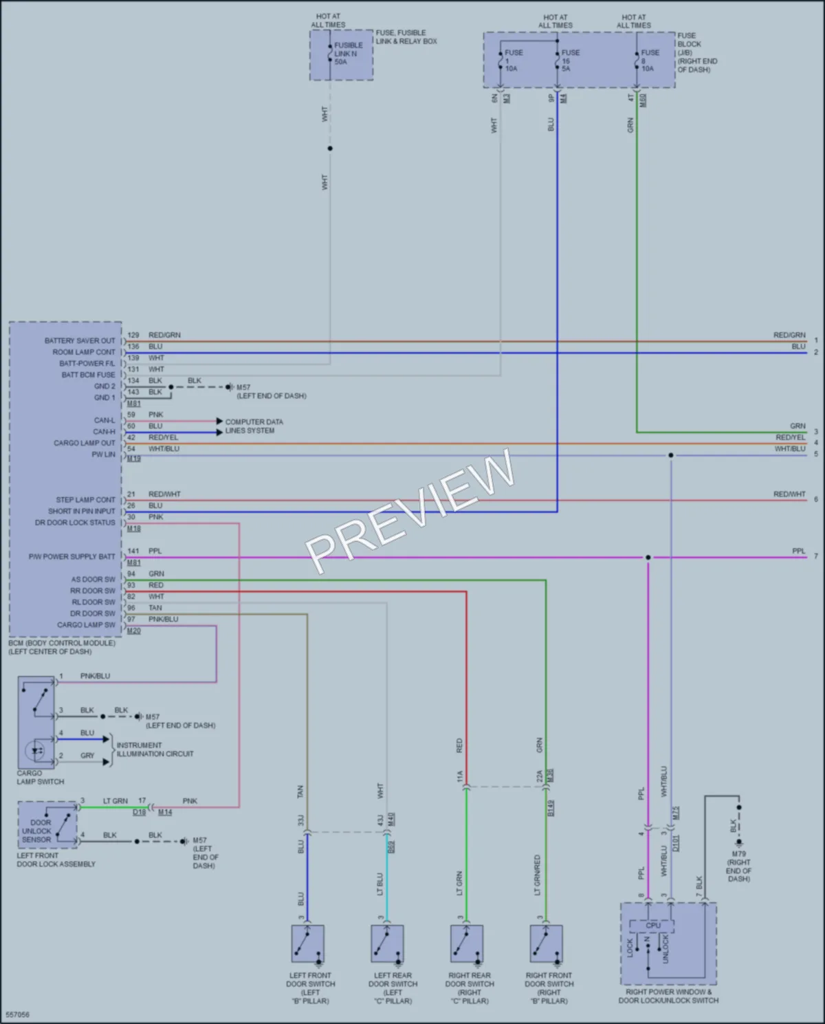 2017 Nissan Titan Interior Lights wiring diagram preview