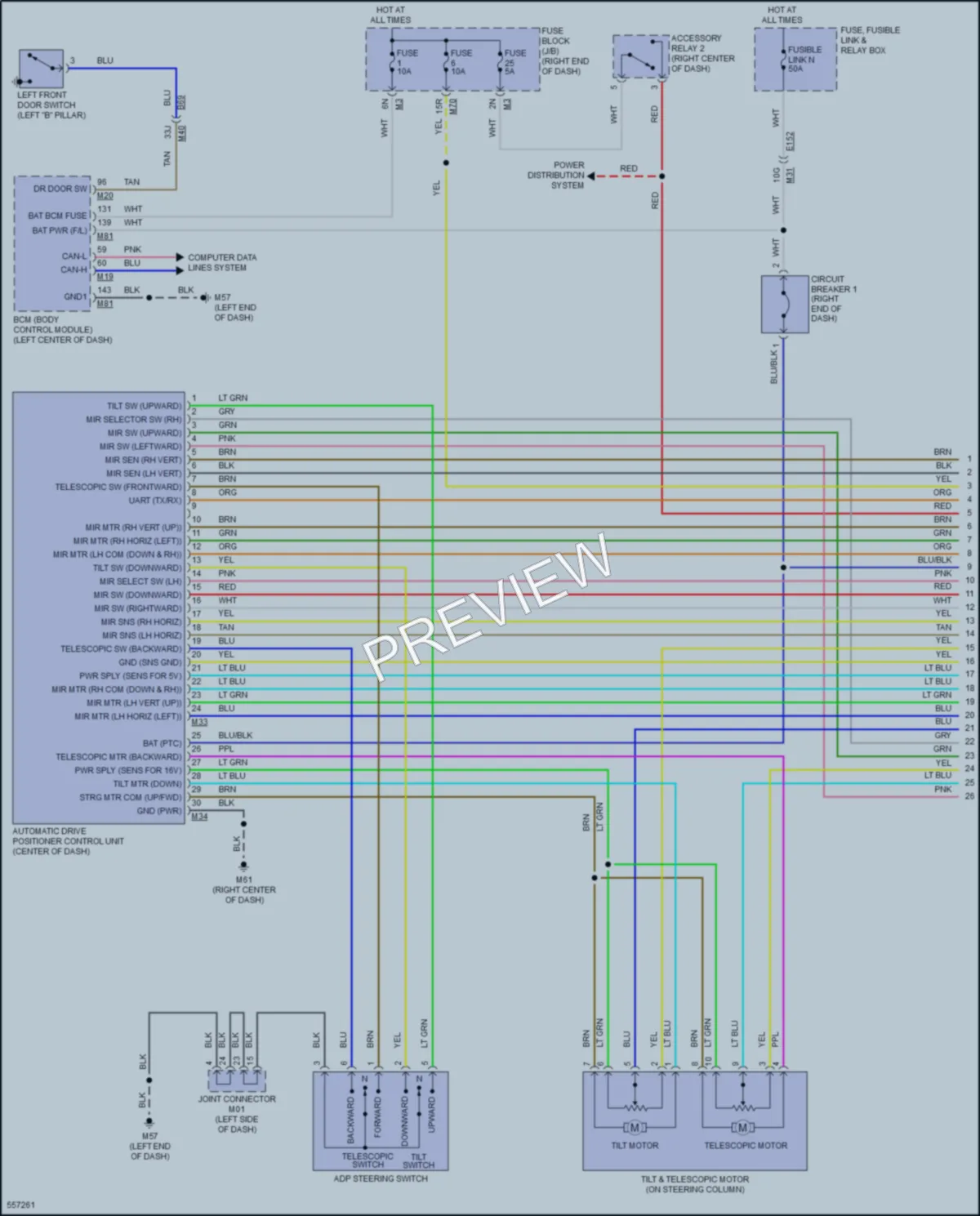 2017 Nissan Titan Memory Systems wiring diagram preview