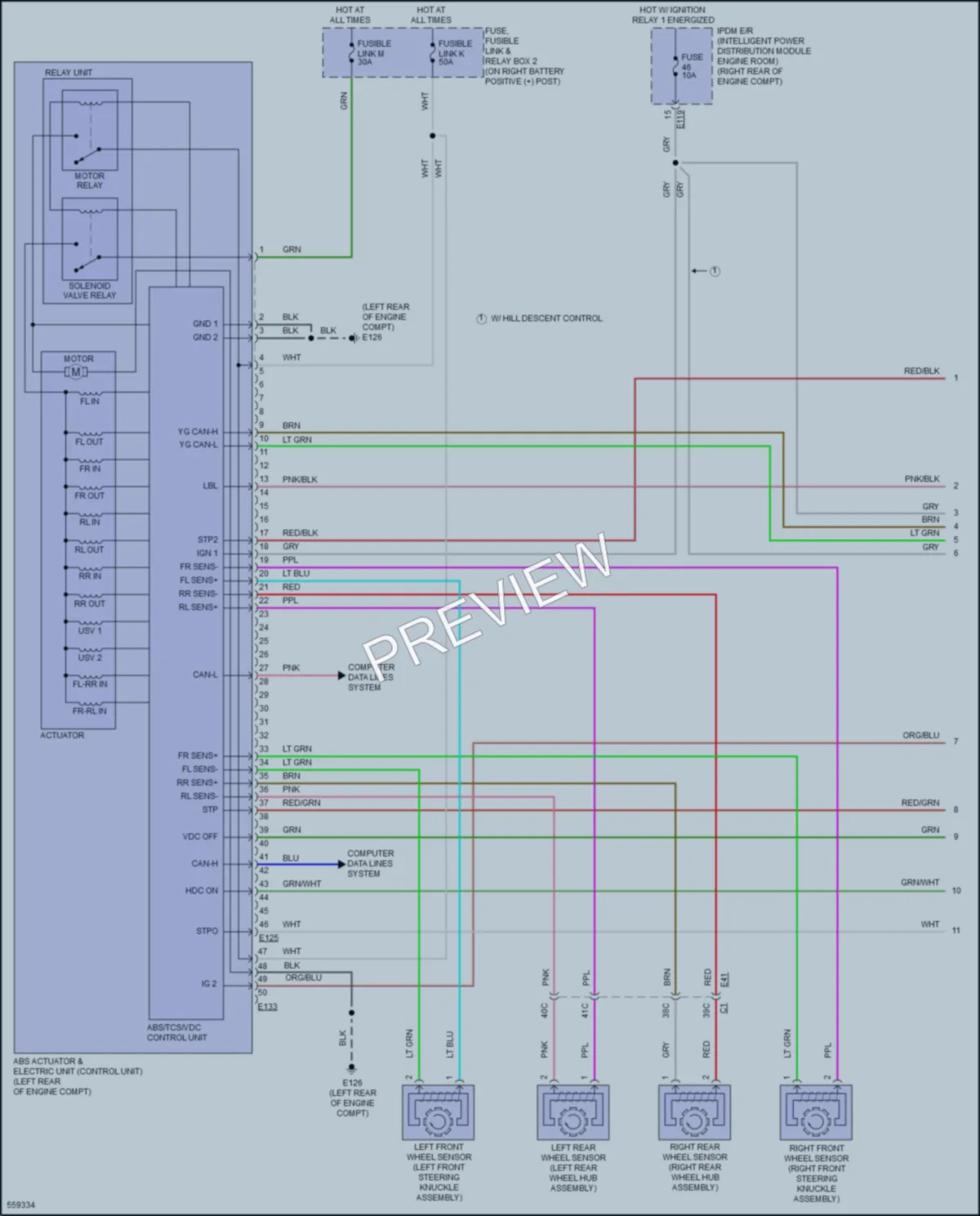 2017 Nissan TitanXD Anti Lock Brakes wiring diagram preview