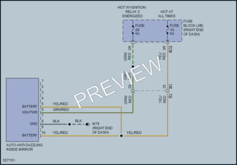 2017 Nissan TitanXD Power Mirrors wiring diagram preview