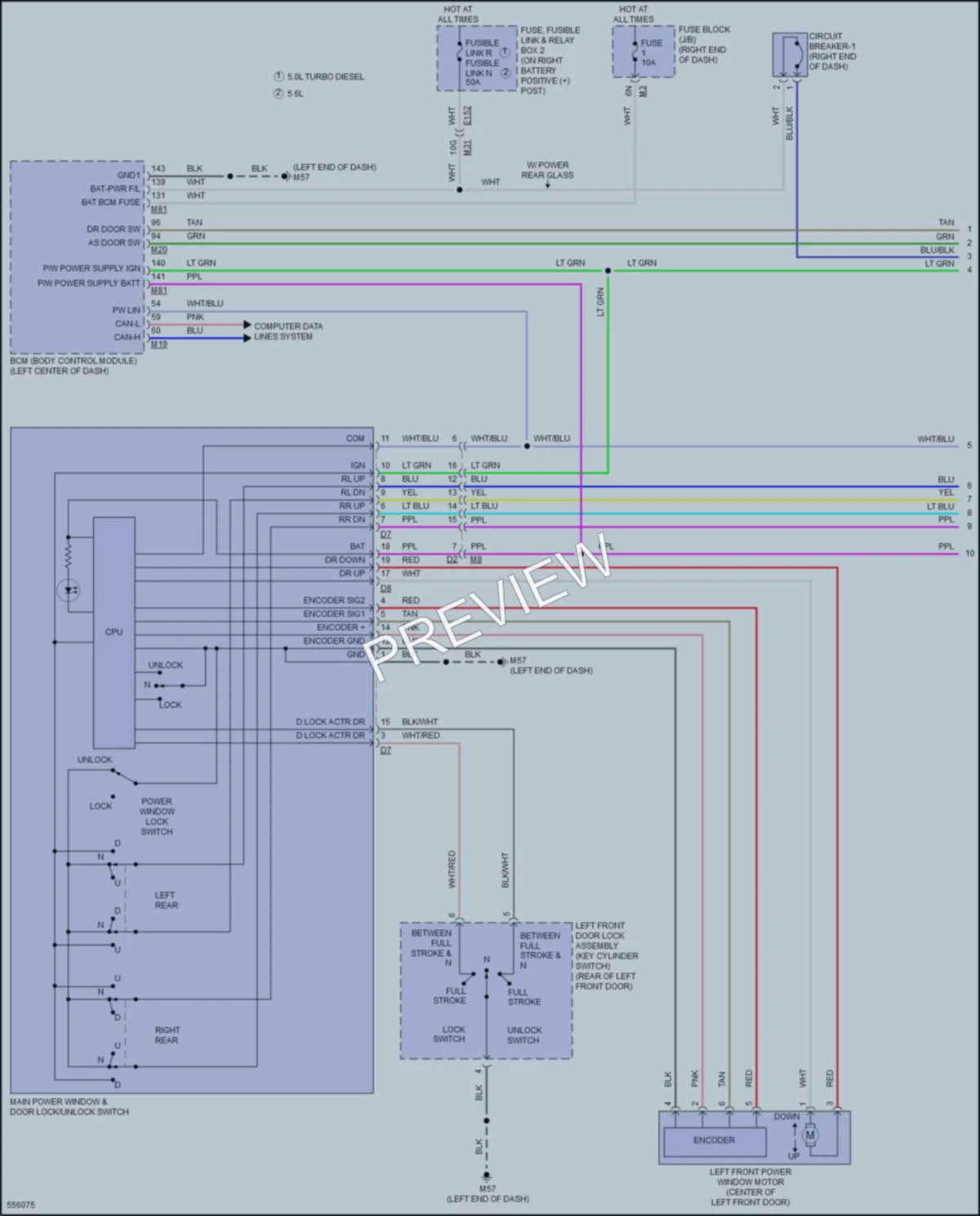 2017 Nissan TitanXD Power Windows wiring diagram preview