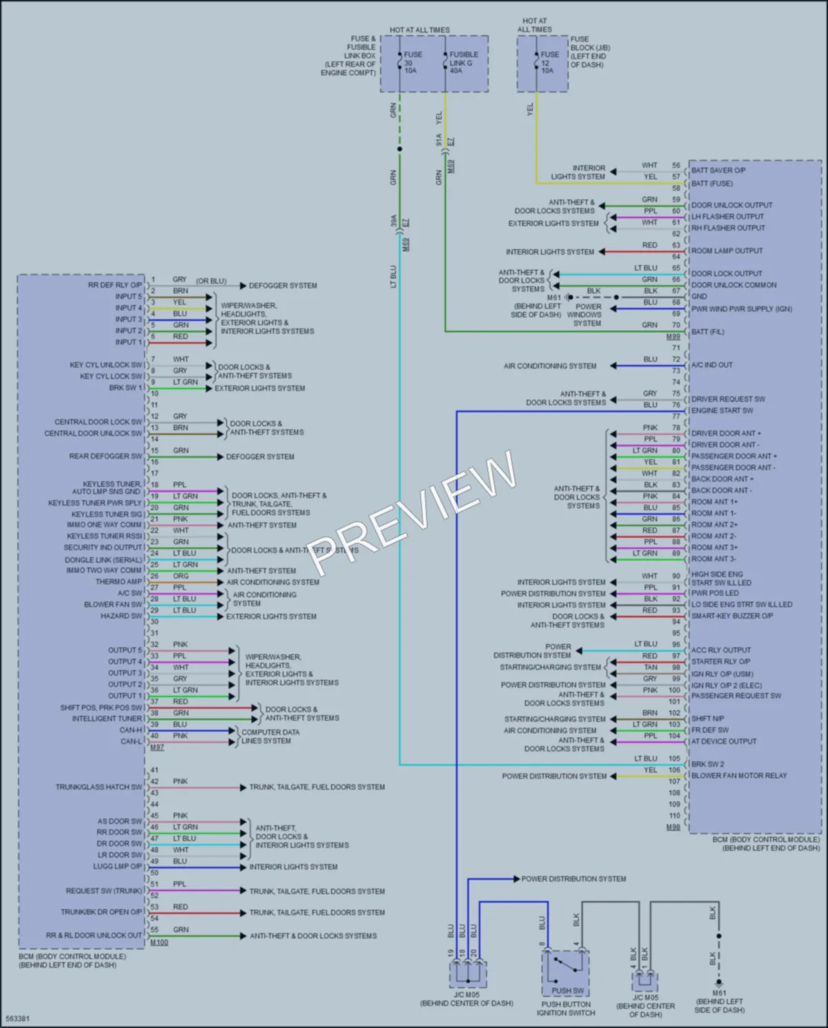 2017 Nissan Versa Body Control Modules wiring diagram preview