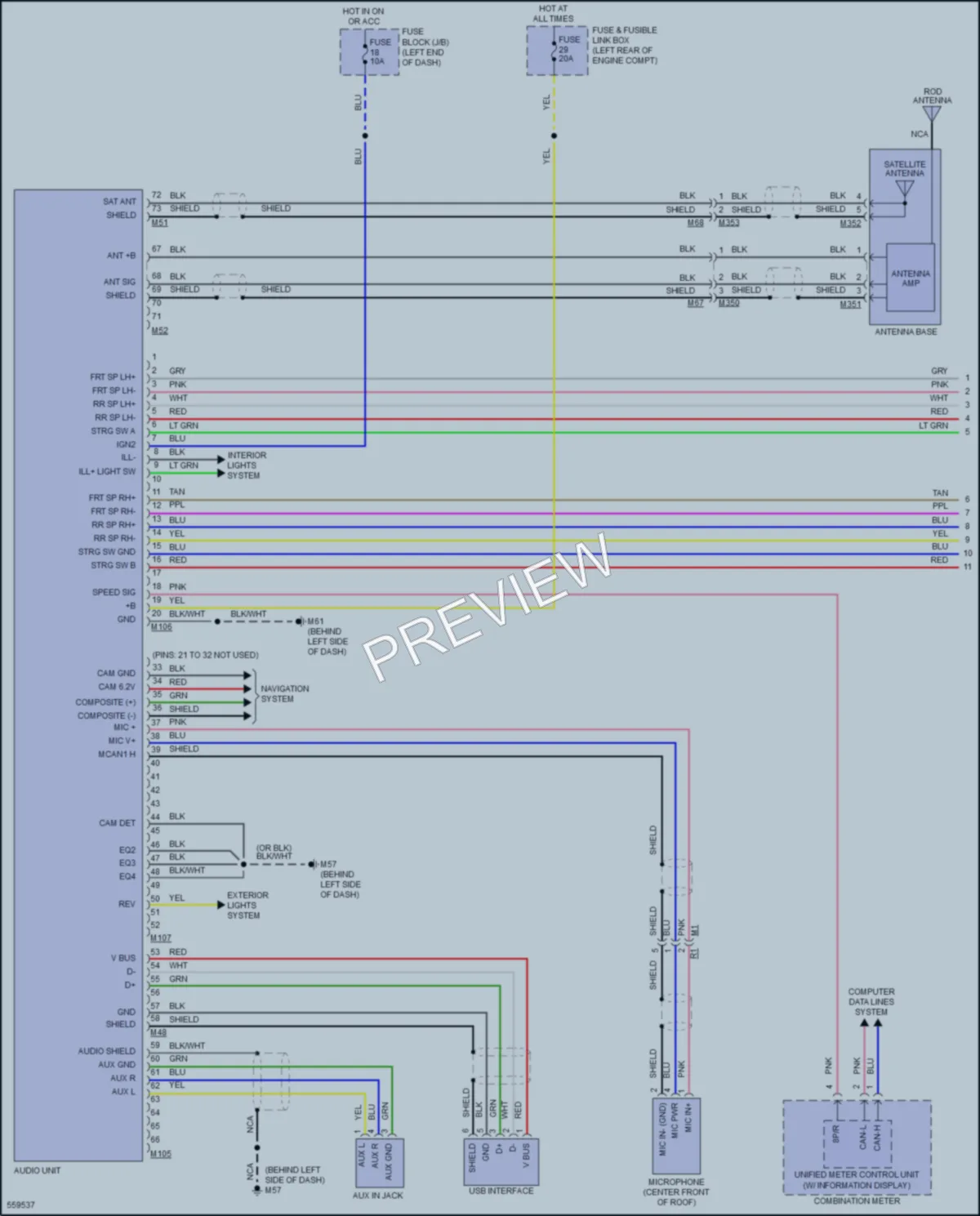 2017 Nissan Versa Radio wiring diagram preview