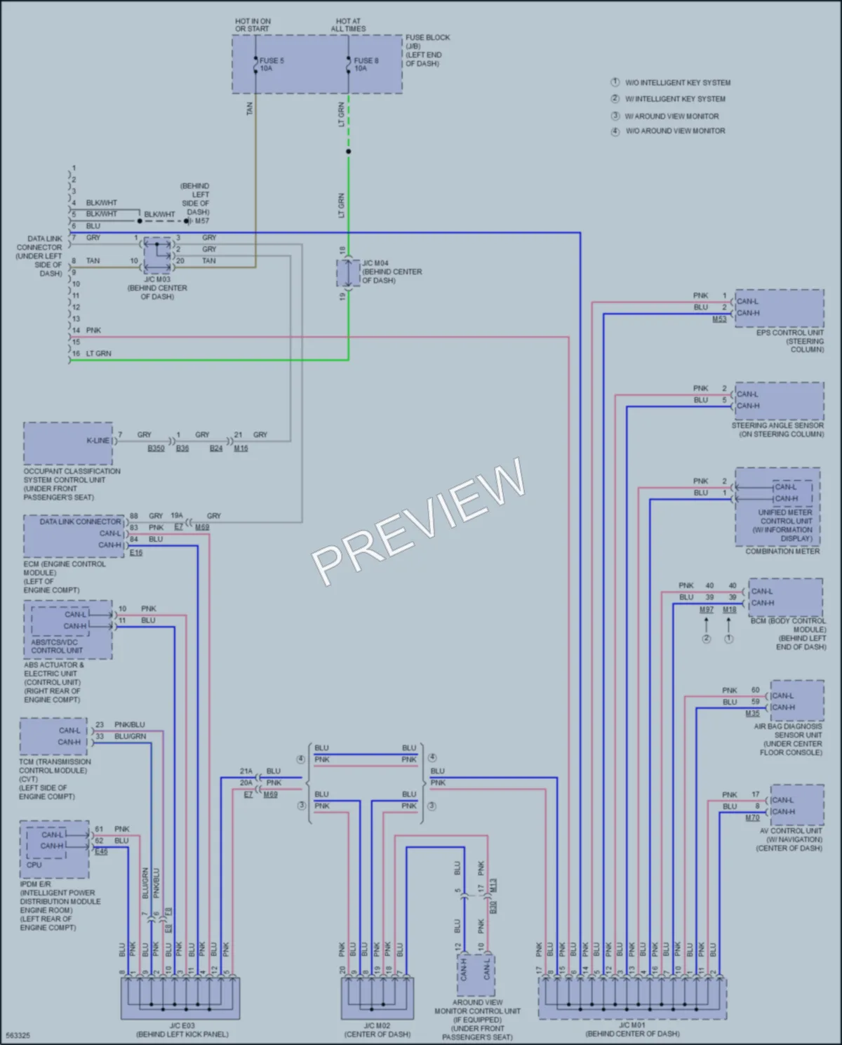 2017 Nissan VersaNote Computer Data Lines wiring diagram preview