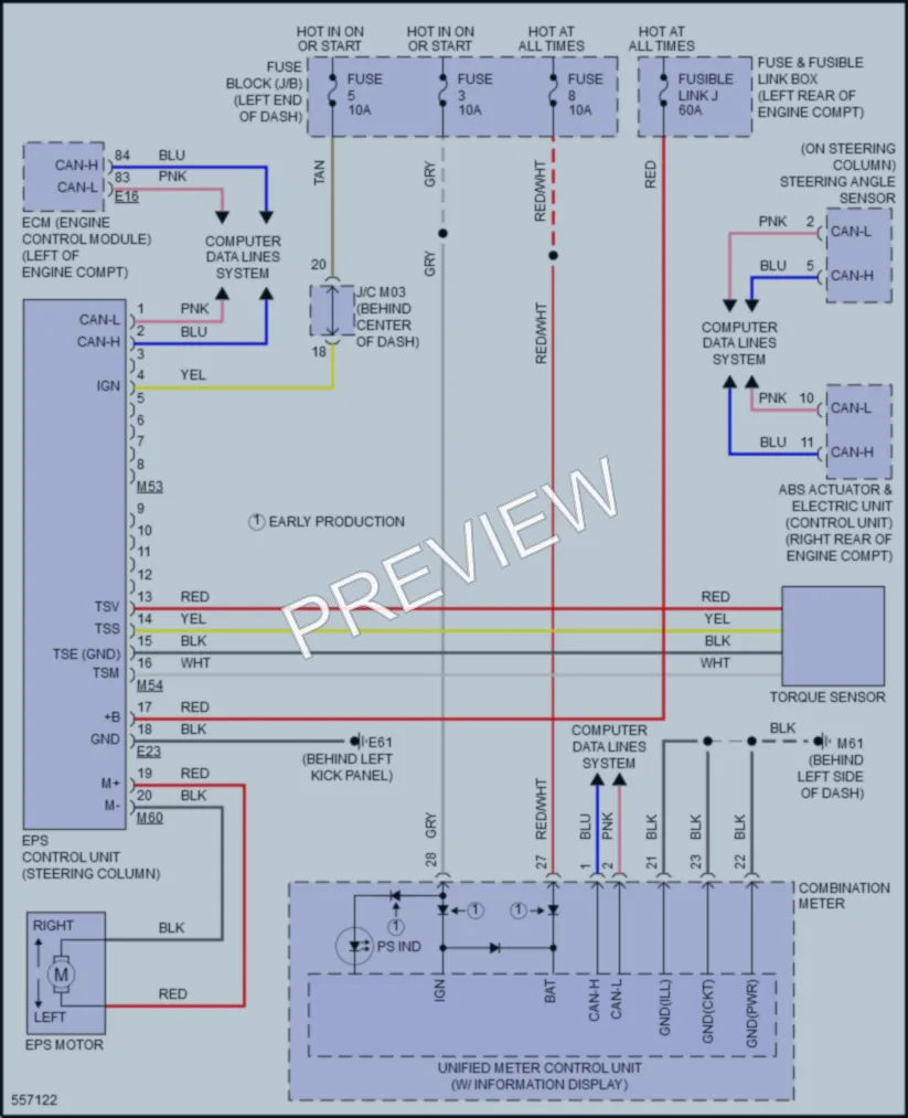 2017 Nissan VersaNote Electronic Power Steering wiring diagram preview