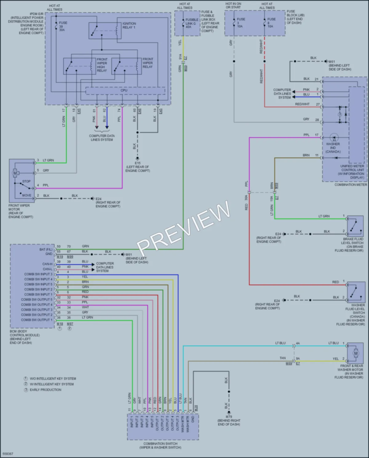 2017 Nissan VersaNote Wiper Washer wiring diagram preview