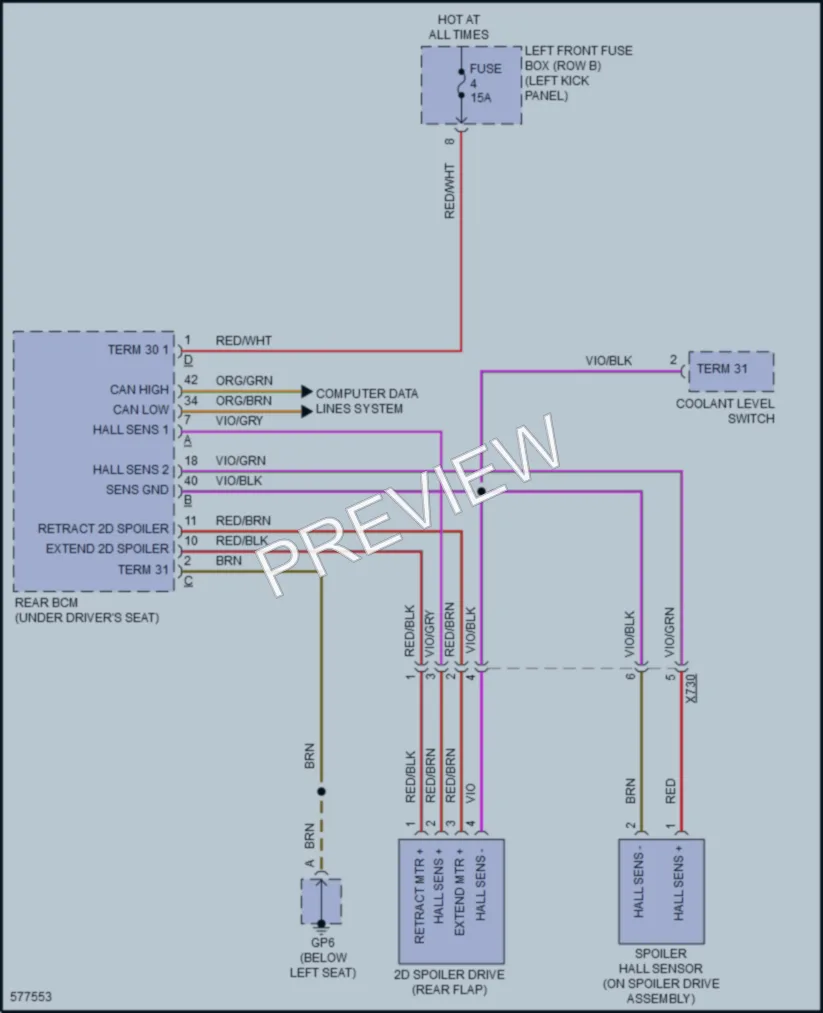 2017 Porsche 718Boxster Active Bodyworks wiring diagram preview