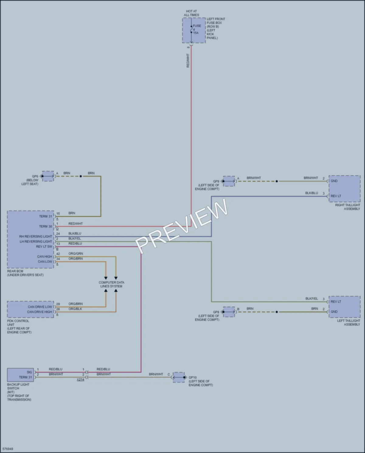 2017 Porsche 718Boxster Exterior Lights wiring diagram preview