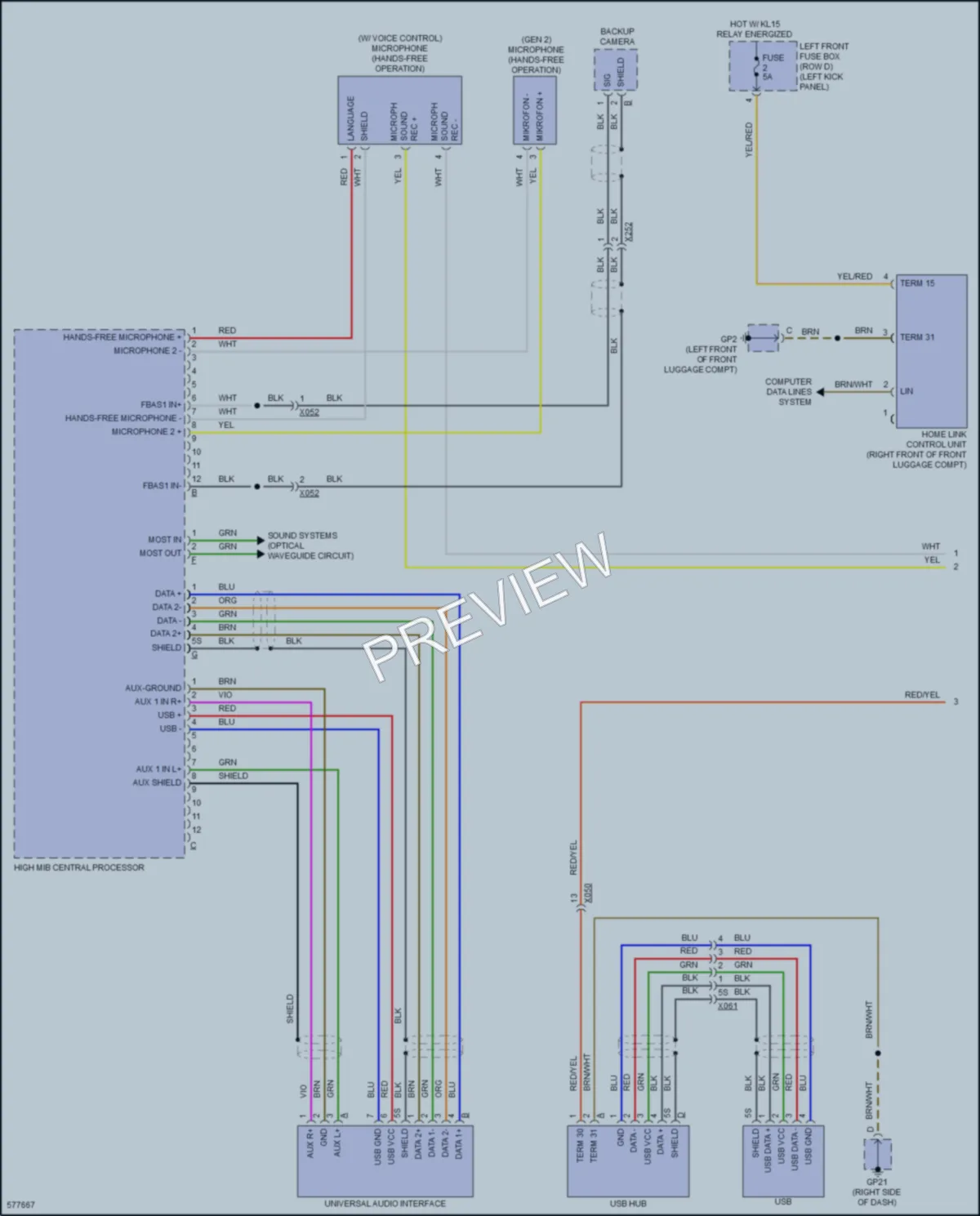 2017 Porsche 718Cayman Radio wiring diagram preview