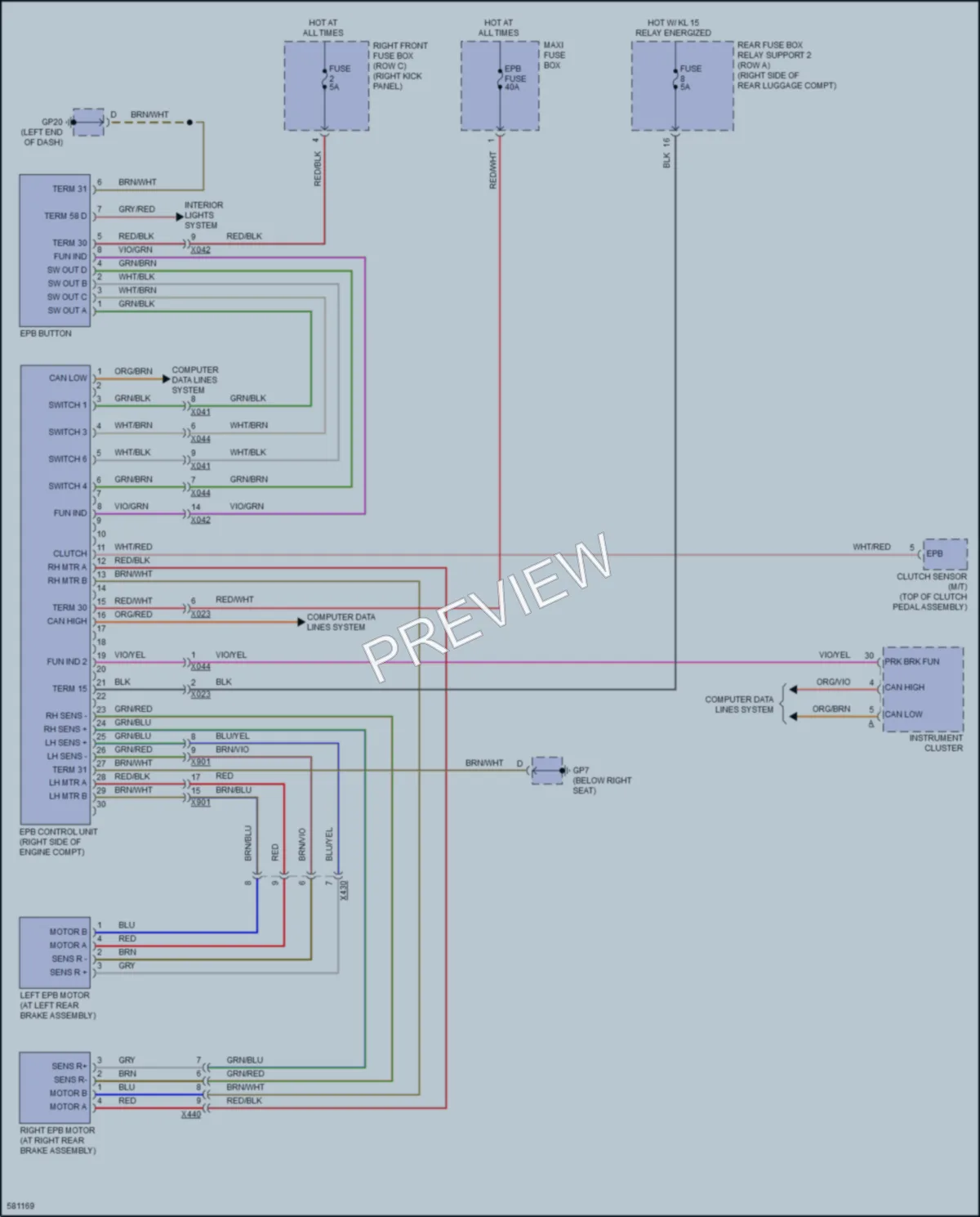 2017 Porsche 718Cayman Shift Interlock wiring diagram preview