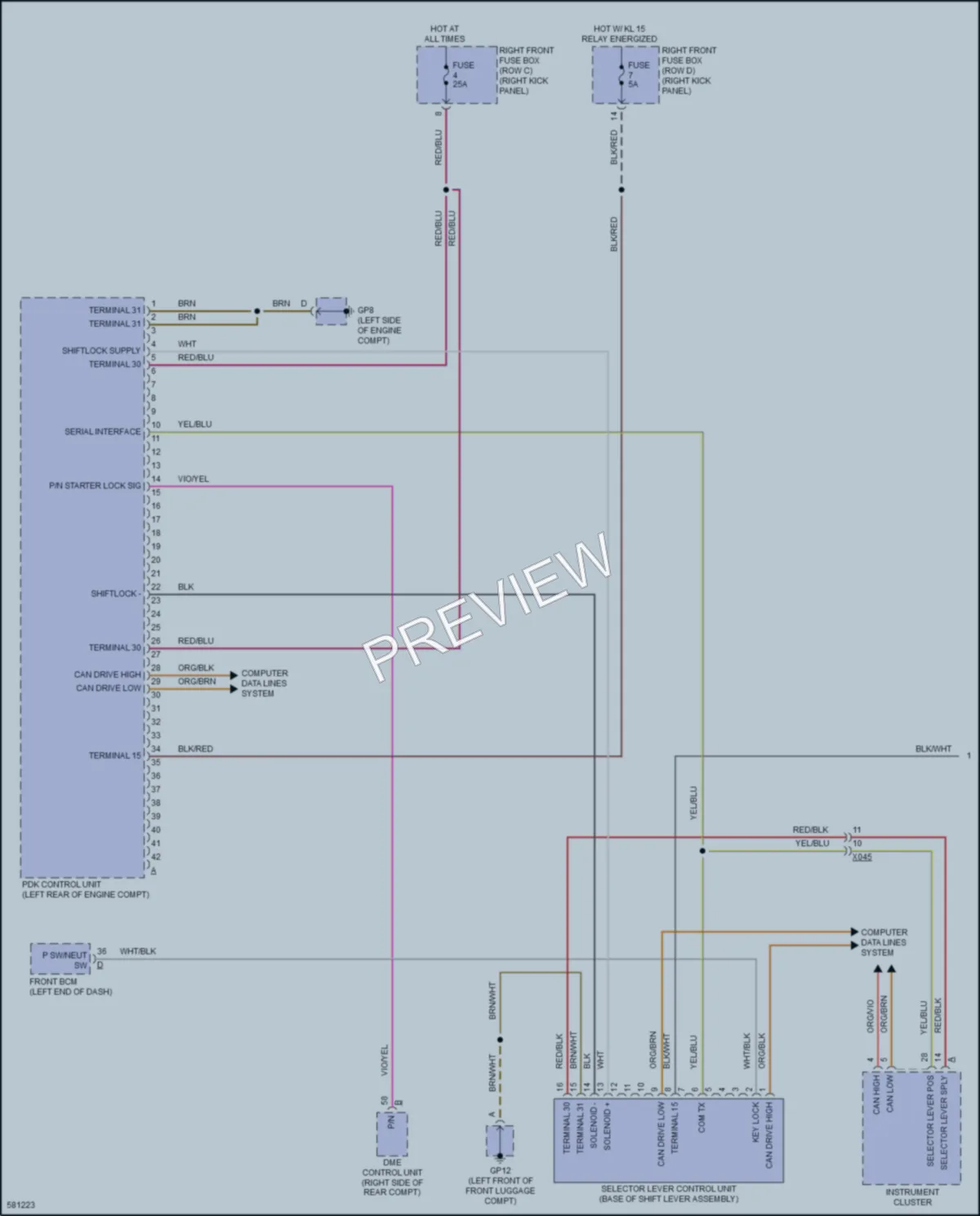 2017 Porsche 718Cayman Transmission wiring diagram preview