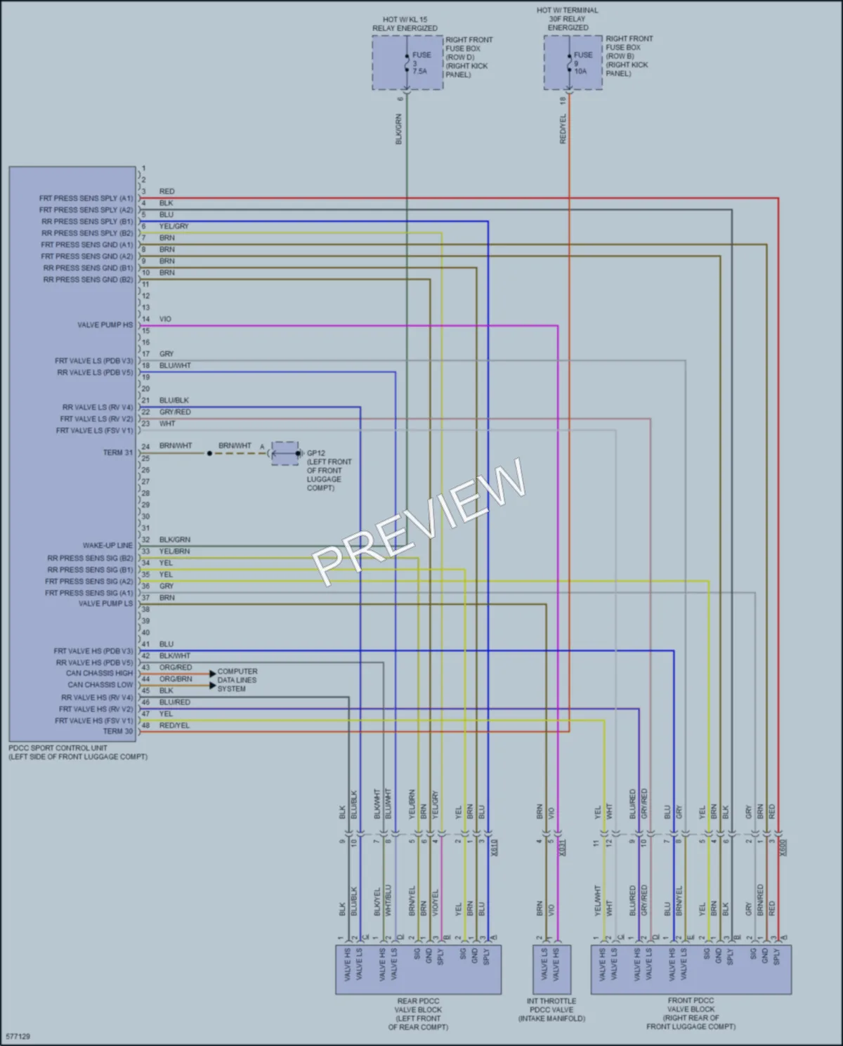 2017 Porsche 911 Electronic Suspension wiring diagram preview