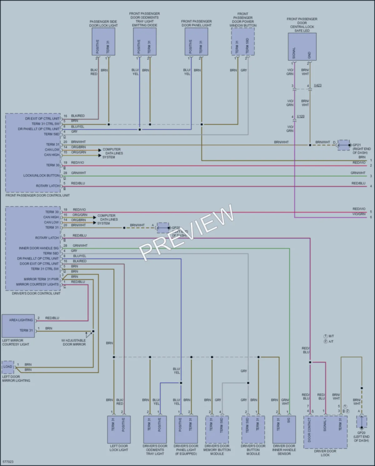 2017 Porsche 911 Interior Lights wiring diagram preview