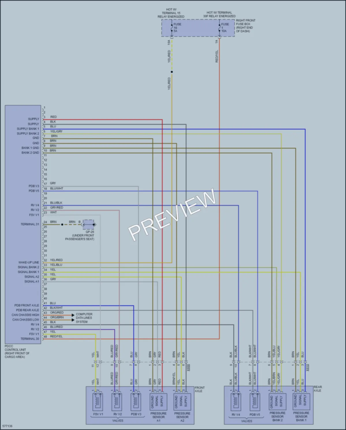 2017 Porsche Cayenne Electronic Suspension wiring diagram preview