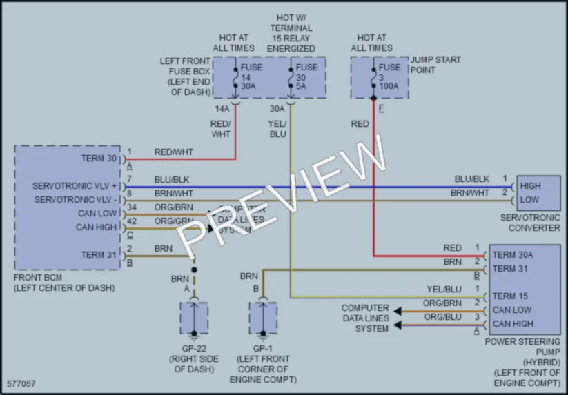 2017 Porsche CayenneHybrid Electronic Power Steering wiring diagram preview