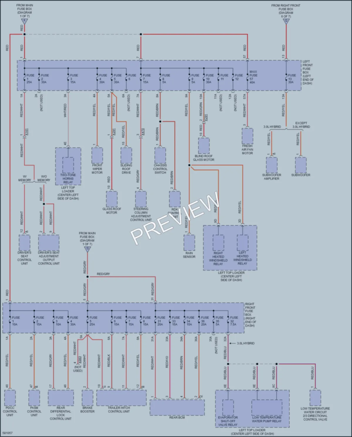 2017 Porsche CayenneHybrid Power Distribution wiring diagram preview