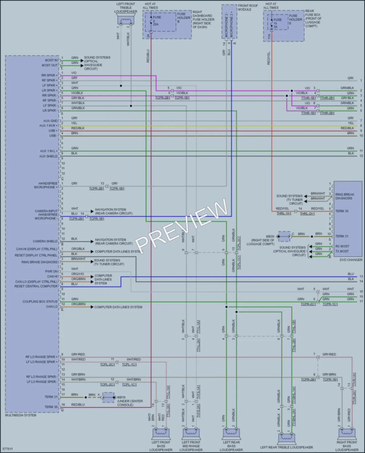 2017 Porsche Panamera Radio wiring diagram preview