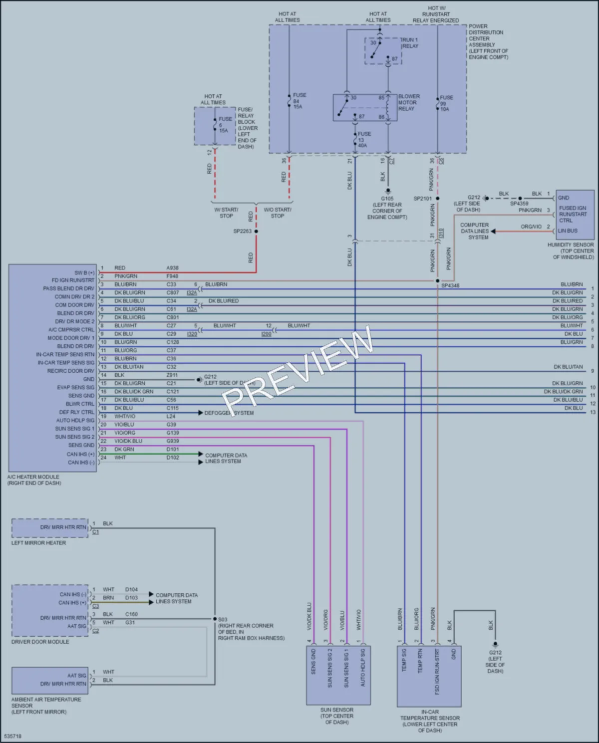 2017 Ram 1500Pickup Air Conditioning wiring diagram preview