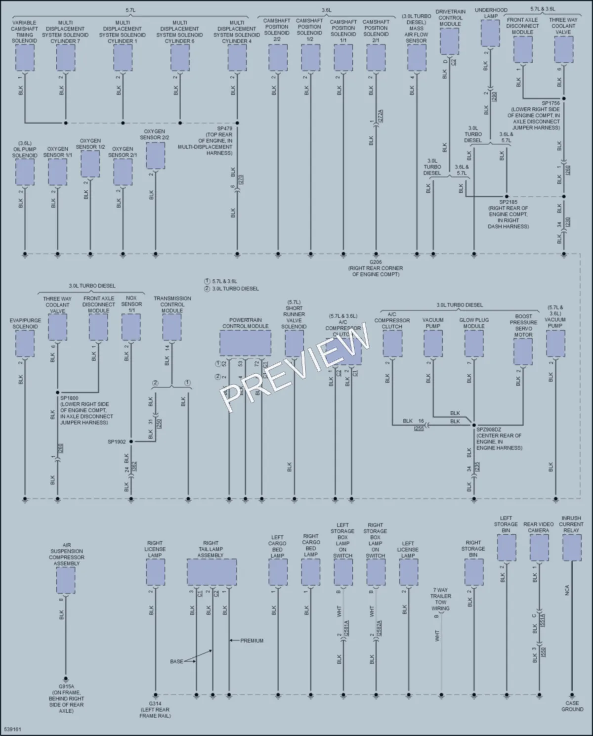 2017 Ram 1500Pickup Ground Distribution wiring diagram preview