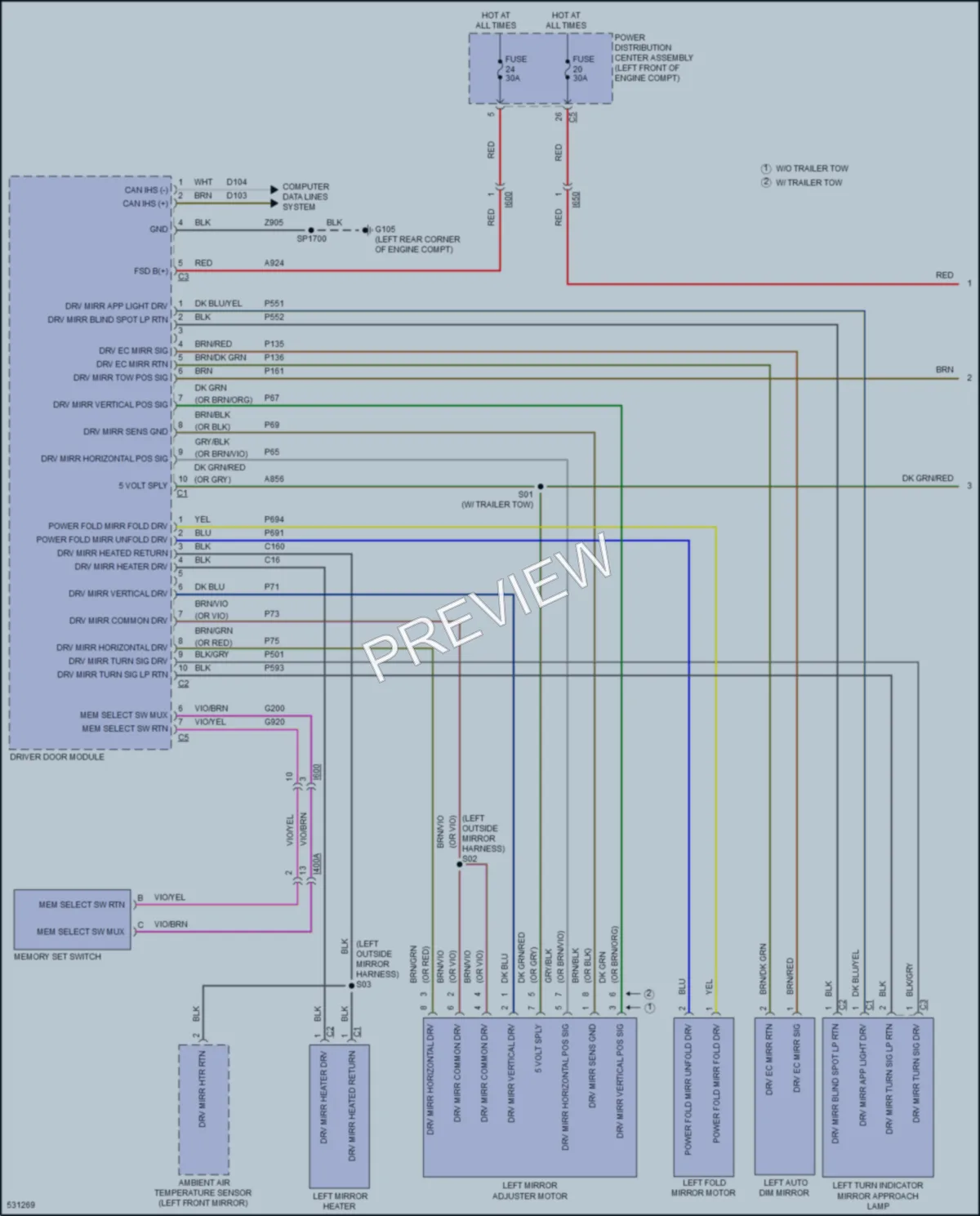 2017 Ram 1500Pickup Memory Systems wiring diagram preview