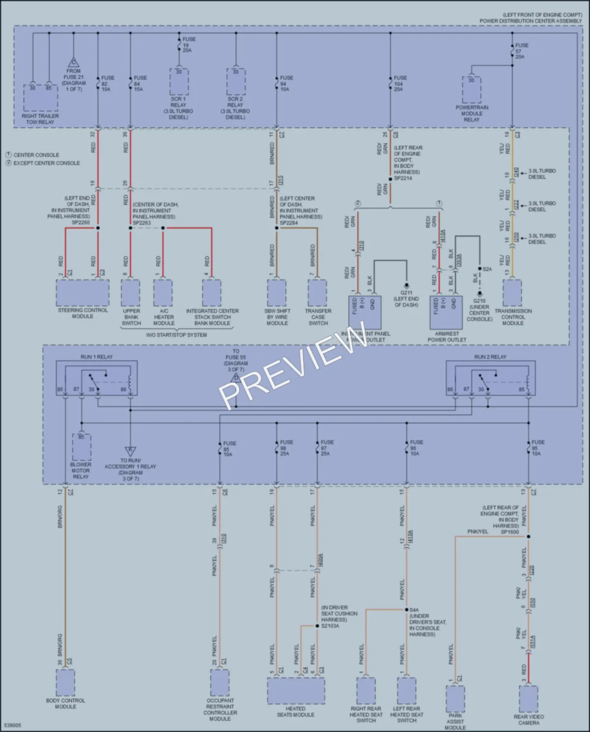 2017 Ram 1500Pickup Power Distribution wiring diagram preview