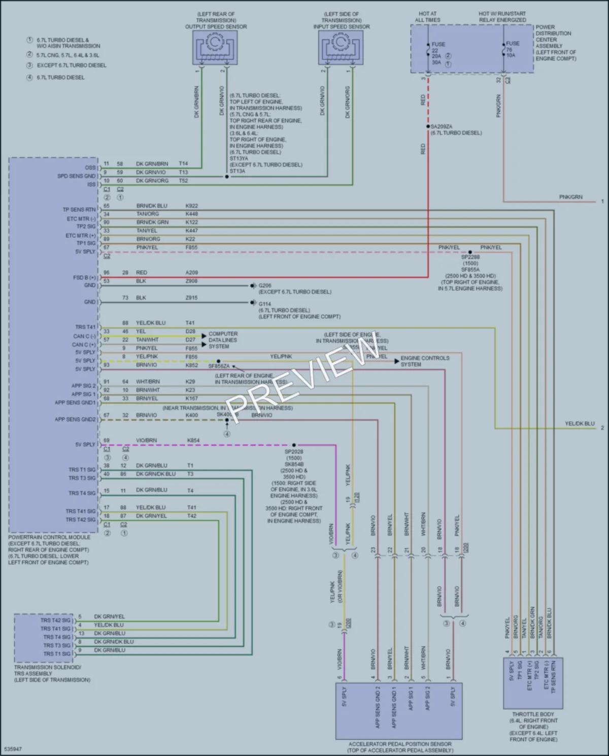 2017 Ram 2500Pickup Cruise Control wiring diagram preview