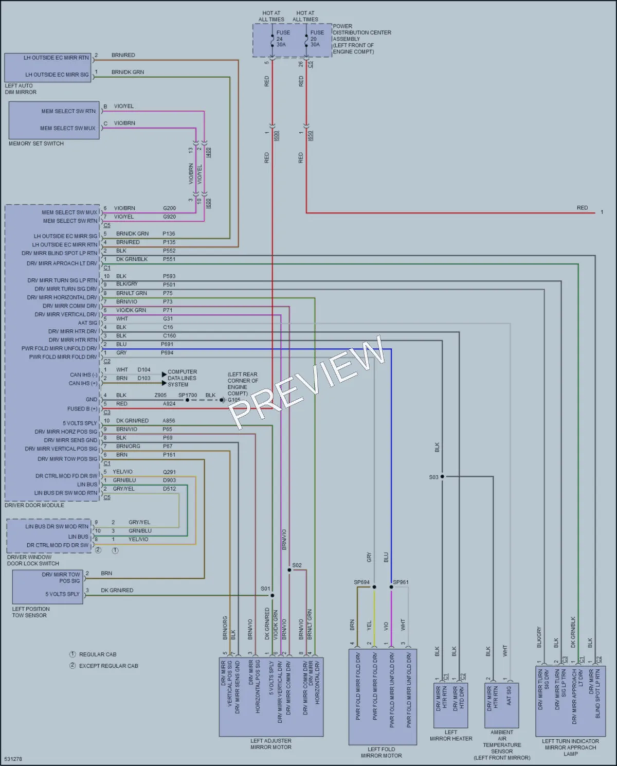 2017 Ram 2500Pickup Memory Systems wiring diagram preview