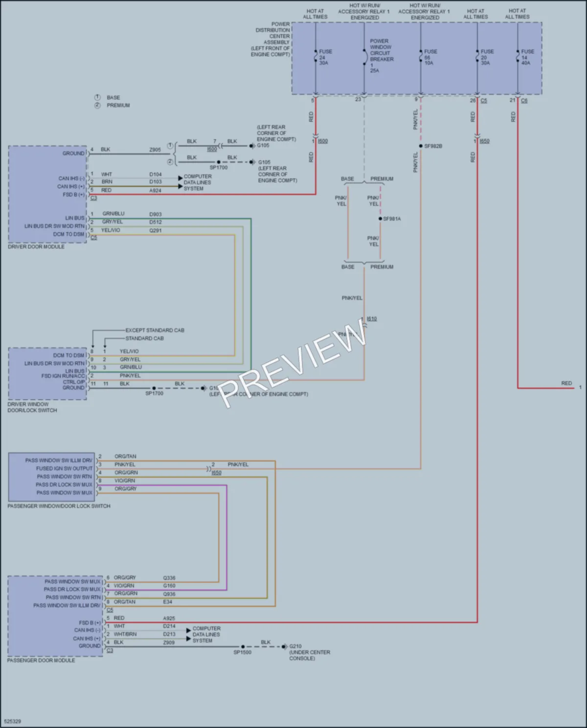 2017 Ram 2500Pickup Power Door Locks wiring diagram preview
