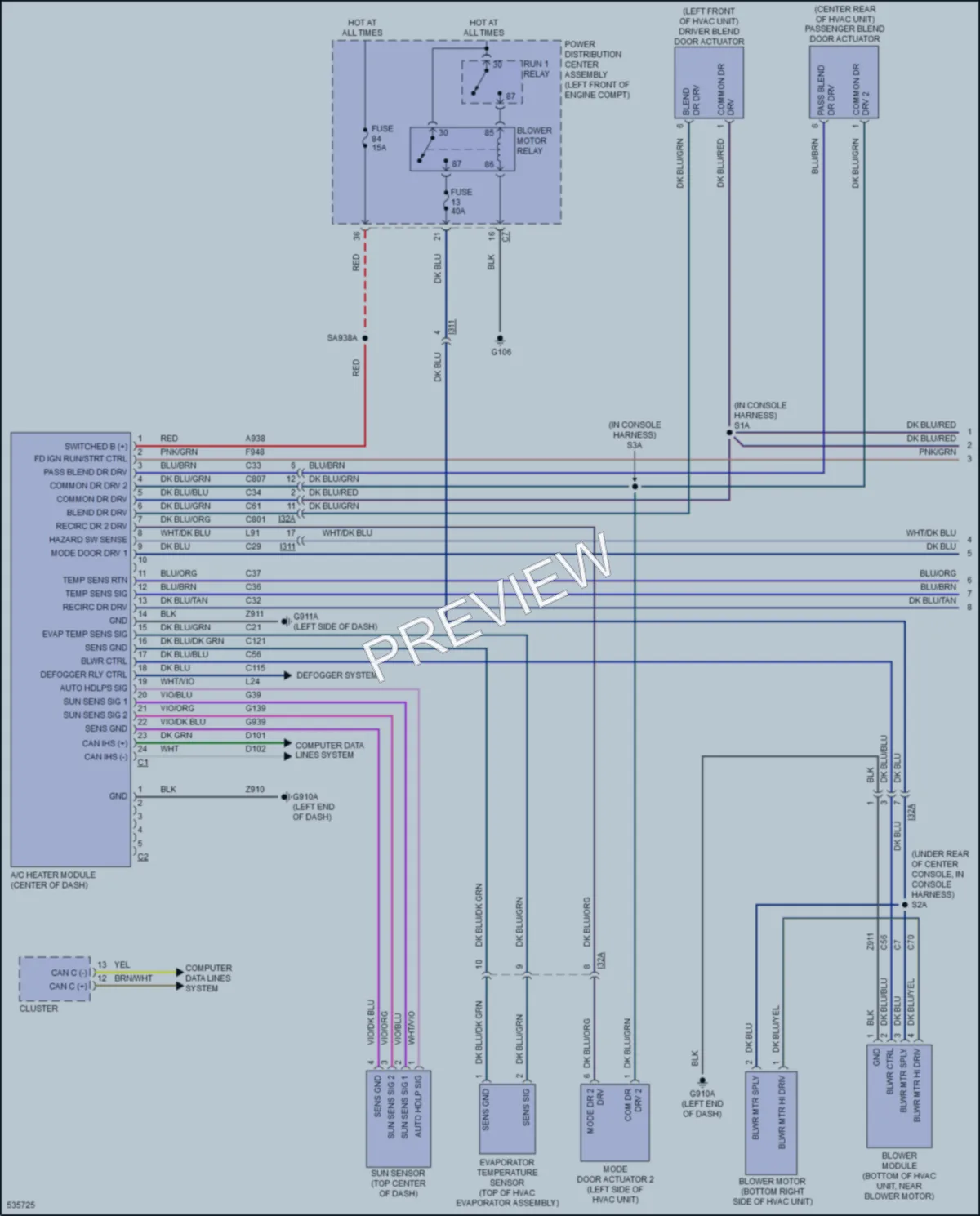 2017 Ram 3500Pickup Air Conditioning wiring diagram preview