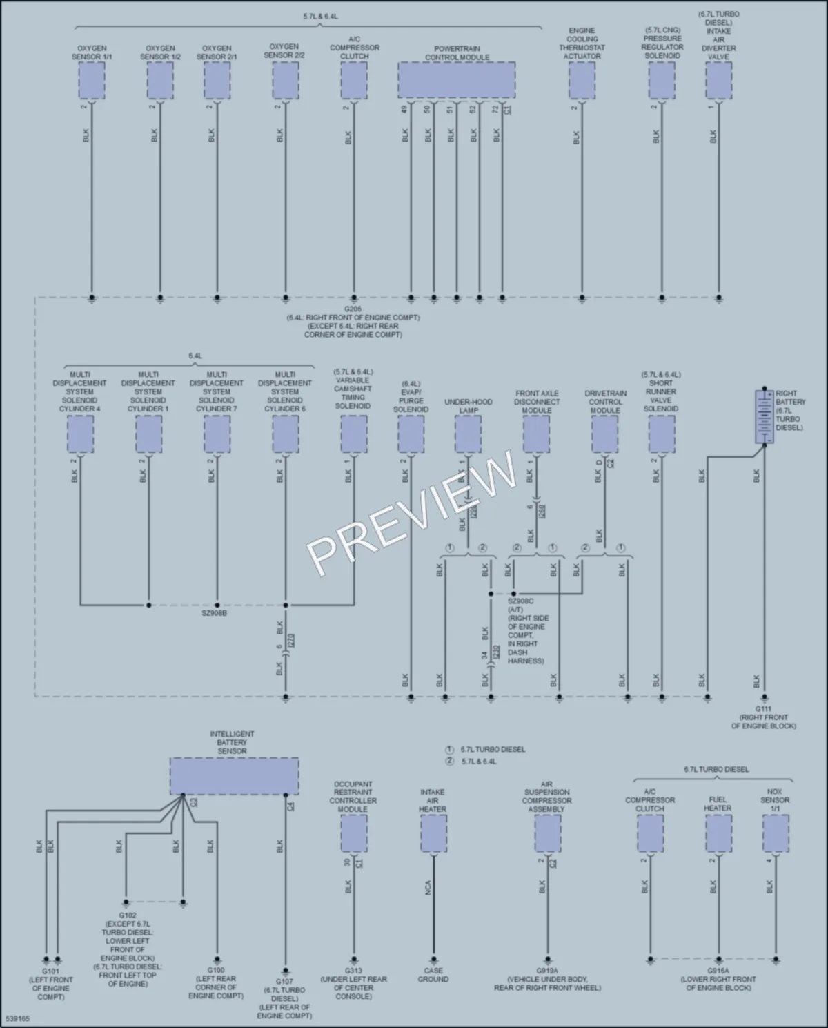 2017 Ram 3500Pickup Ground Distribution wiring diagram preview