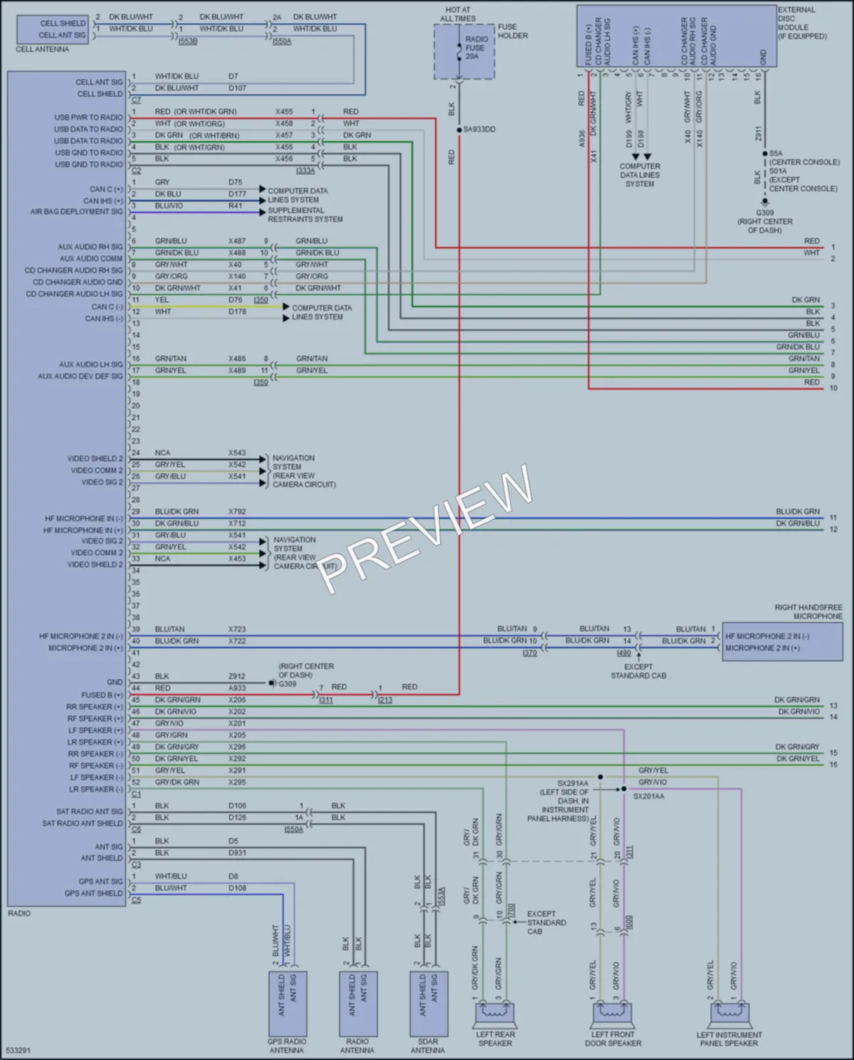 2017 Ram 3500Pickup Navigation wiring diagram preview