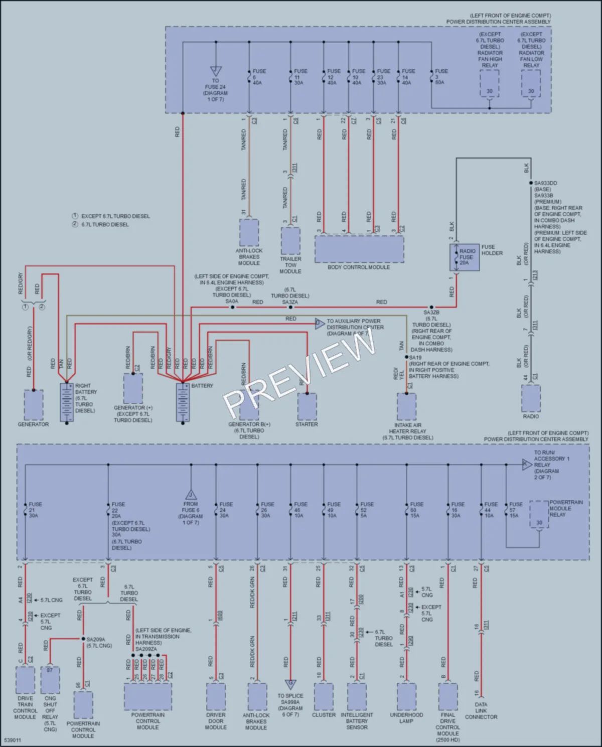 2017 Ram 3500Pickup Power Distribution wiring diagram preview