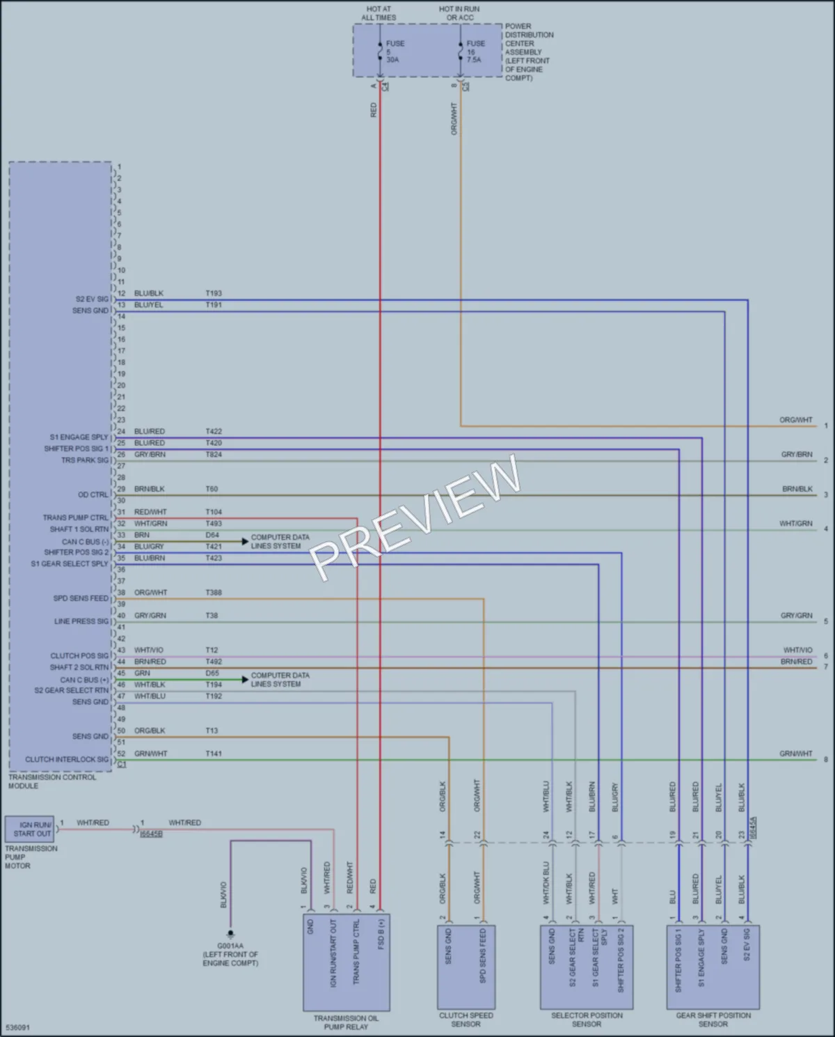 2017 Ram 3500ProMaster Transmission wiring diagram preview