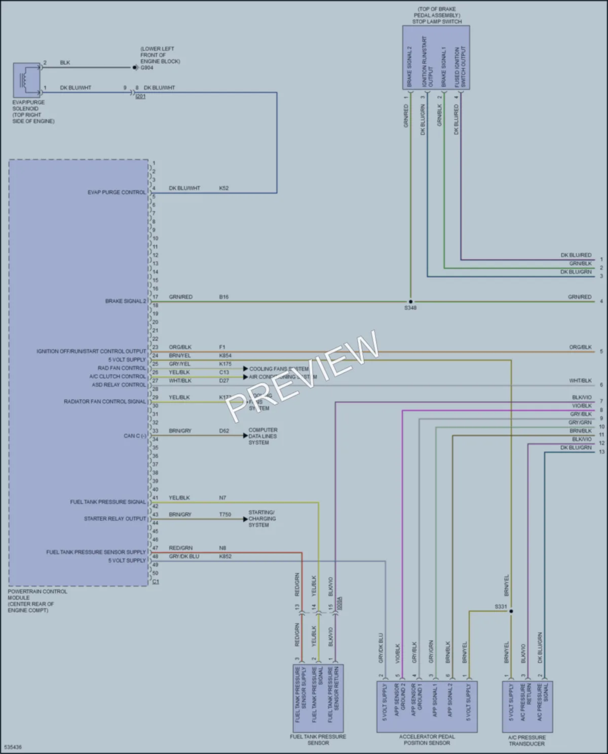 2017 Ram ProMasterCity Engine Performance wiring diagram preview