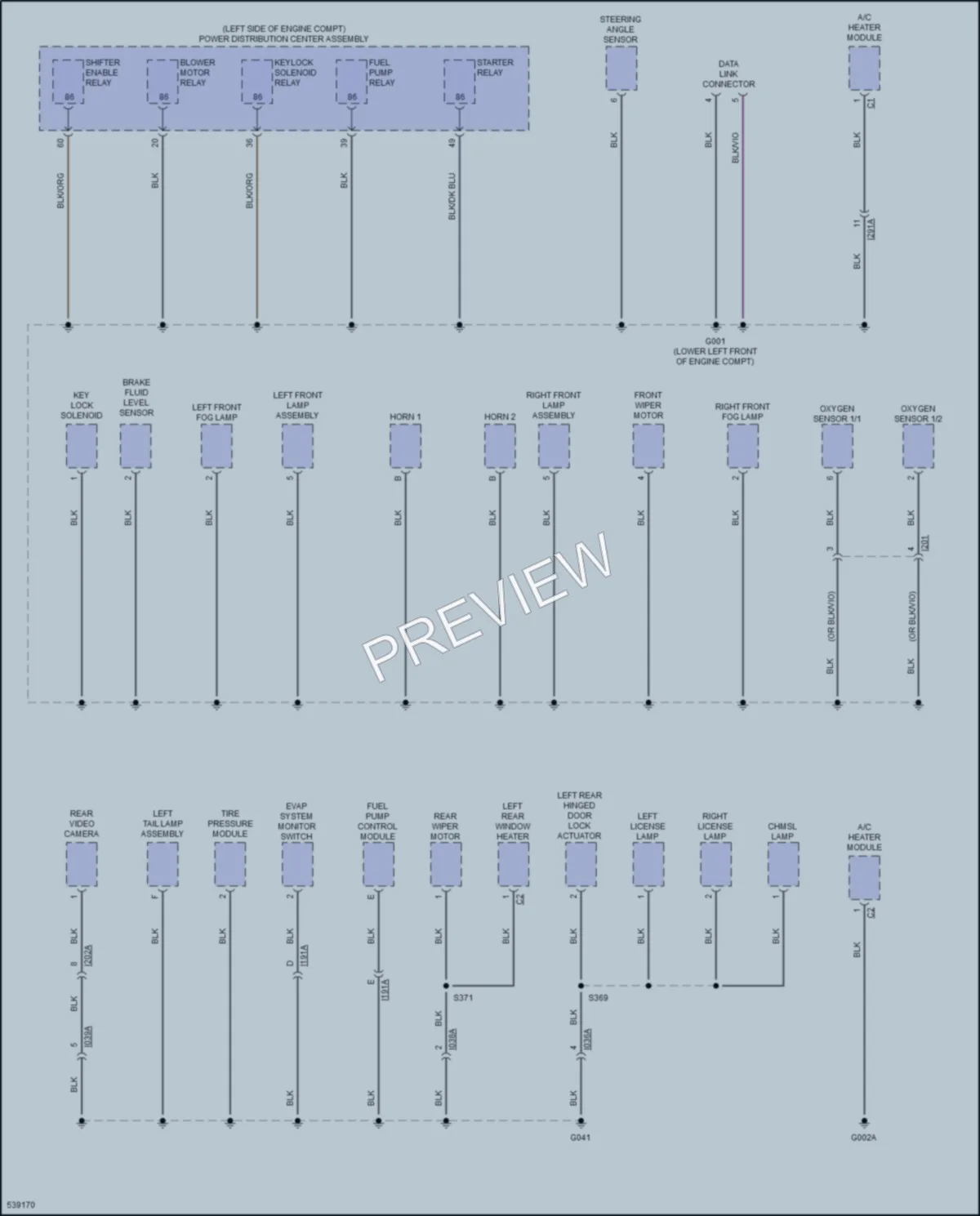 2017 Ram ProMasterCity Ground Distribution wiring diagram preview